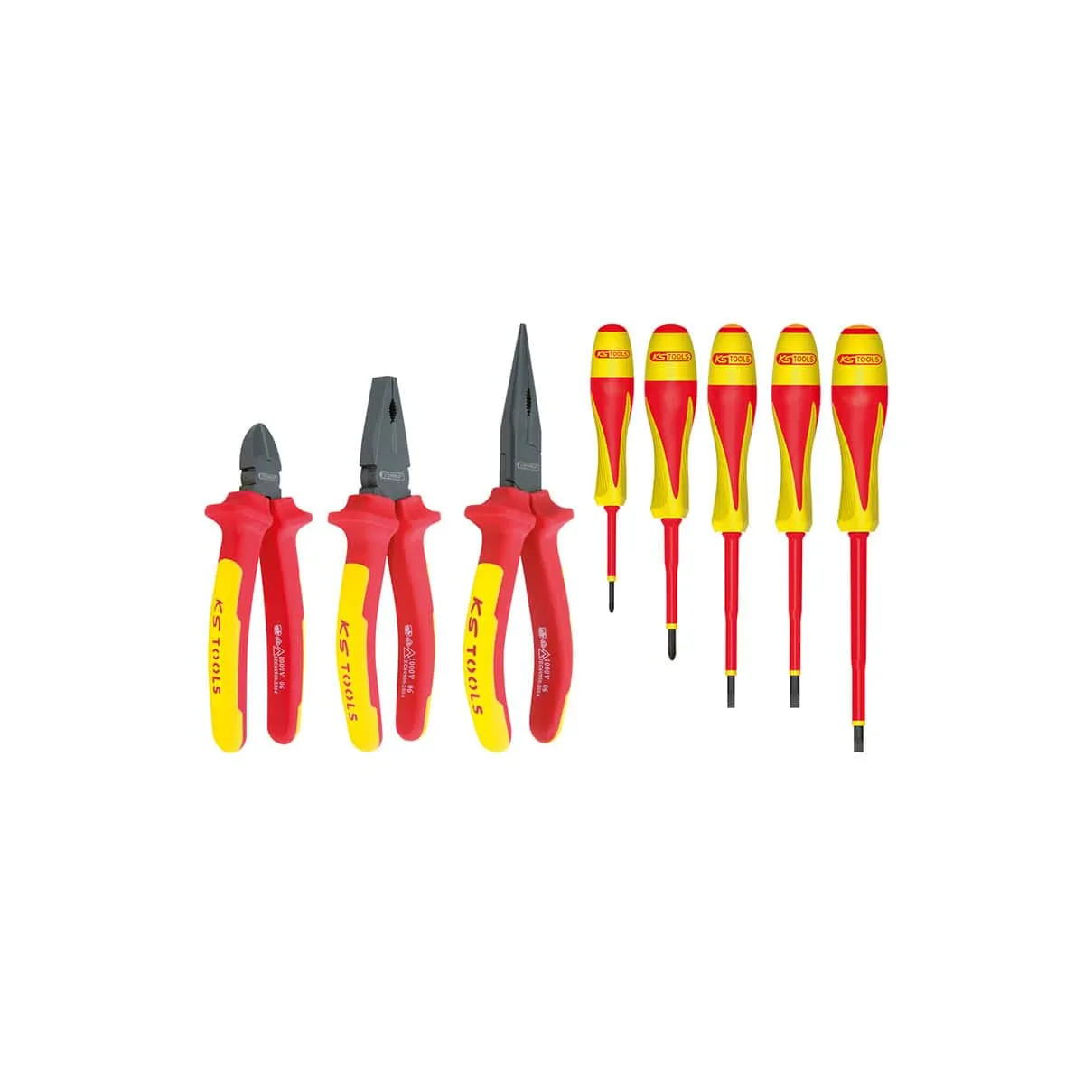 Jeu de pinces et tournevis isolés KS TOOLS Ergotorque Ultimate - 8 pcs - 117.1105