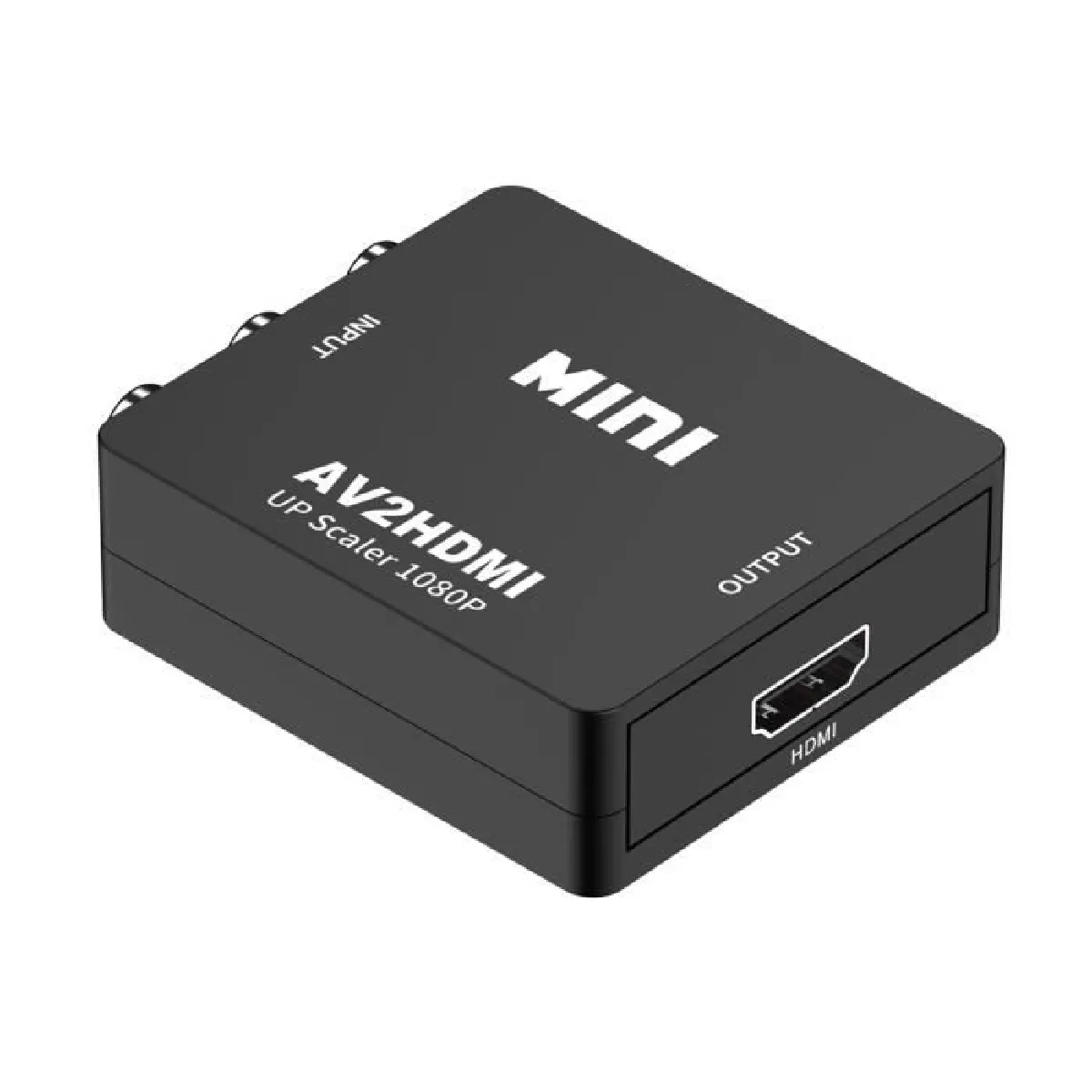 Av à HDMI-Black - convertisseur HDMI vers RCA AV-CVSB L-R, boîtier vidéo HD 1080P, prise en charge AV2HDMI, s