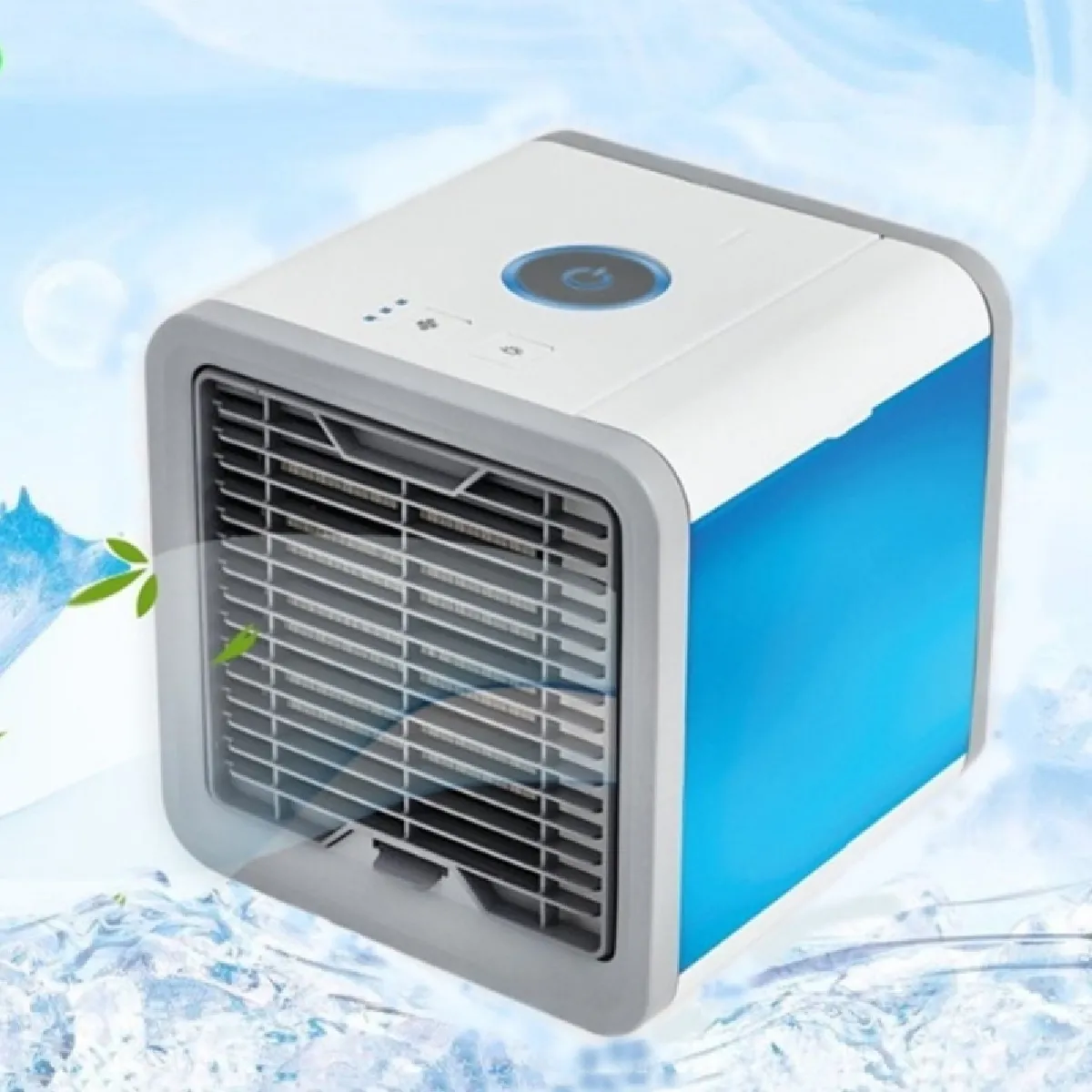 Arctic Air-1 Refroidisseur d'évaporation écoénergétique portable / Mini-climatiseur Purificateur de ventilateur / d'air USB avec 3 modes de vitesse, éclairage LED intégré