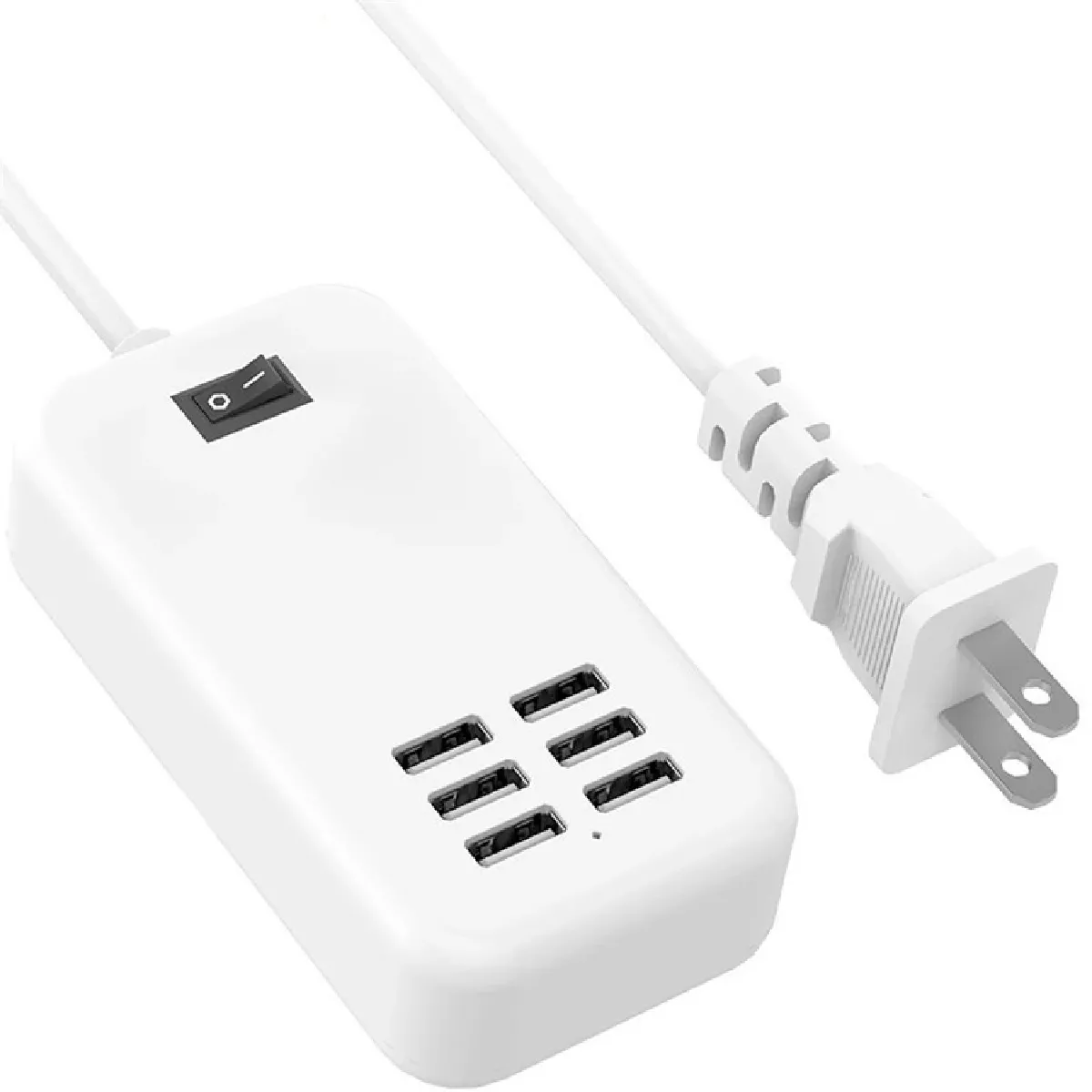 Ports USB Chargeur Hub Bureau US Plug AC Power Wall Travel Adaptateur de charge Slots Station de charge Extension Prise de courant avec câble