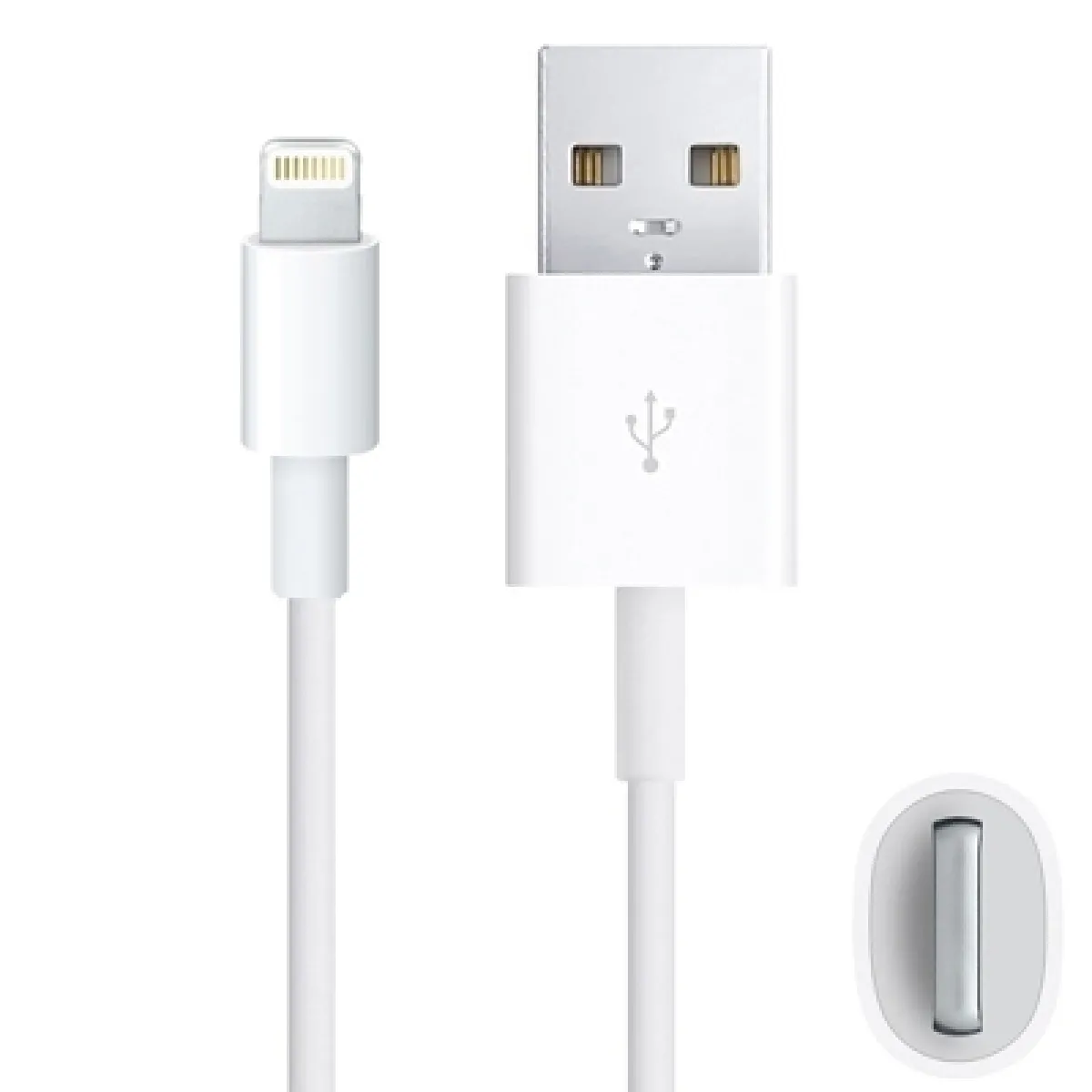 Câble blanc pour iPhone 6 et 6 Plus, 5 5S 5C, iPad Air, mini, mini 2 Retina, compatible avec iOS 8.0 2m de données de synchronisation USB de chargement,