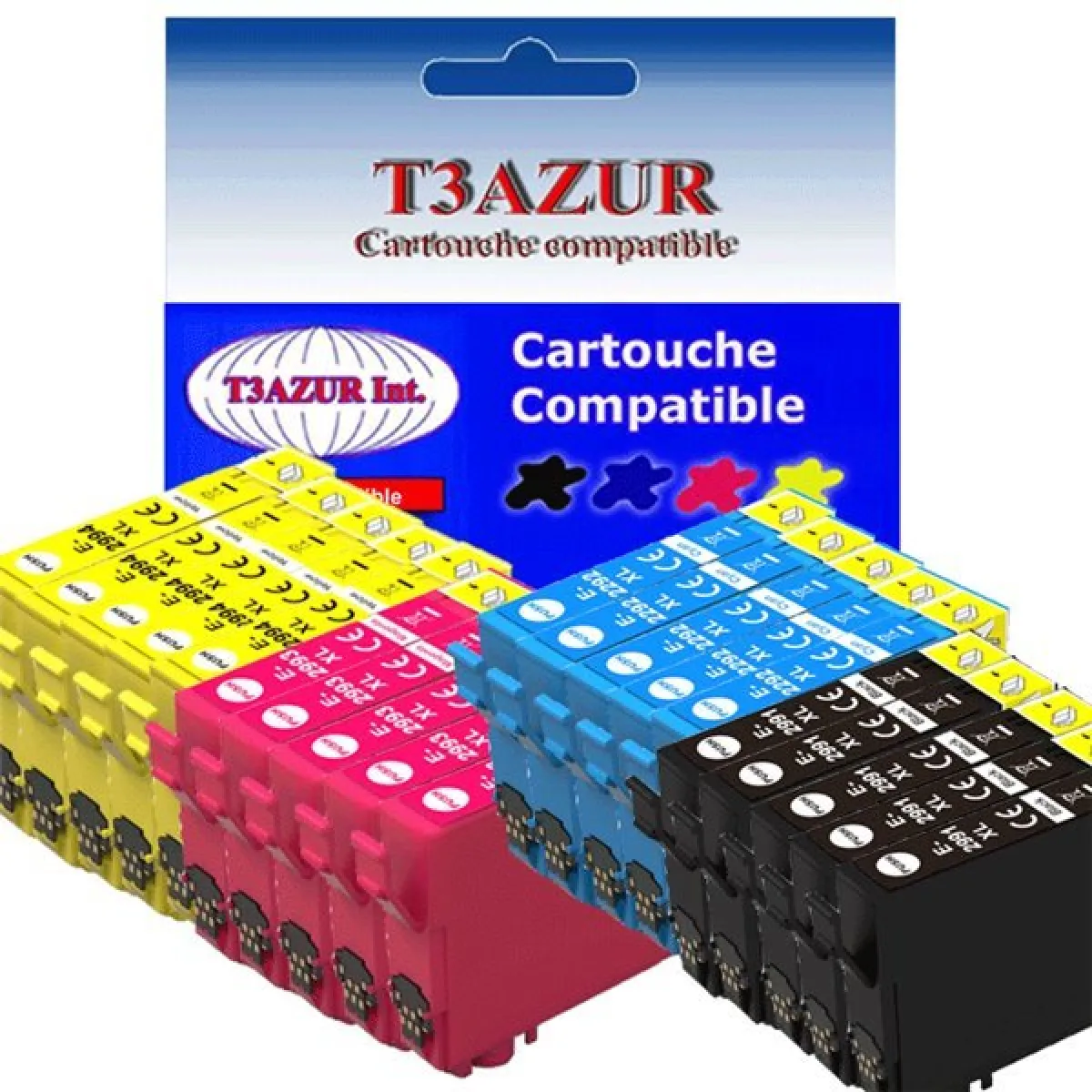 T3AZUR 20 cartouches d'encre compatibles 29XL pour Epson Expression Home XP345, XP352, XP 345, XP 352