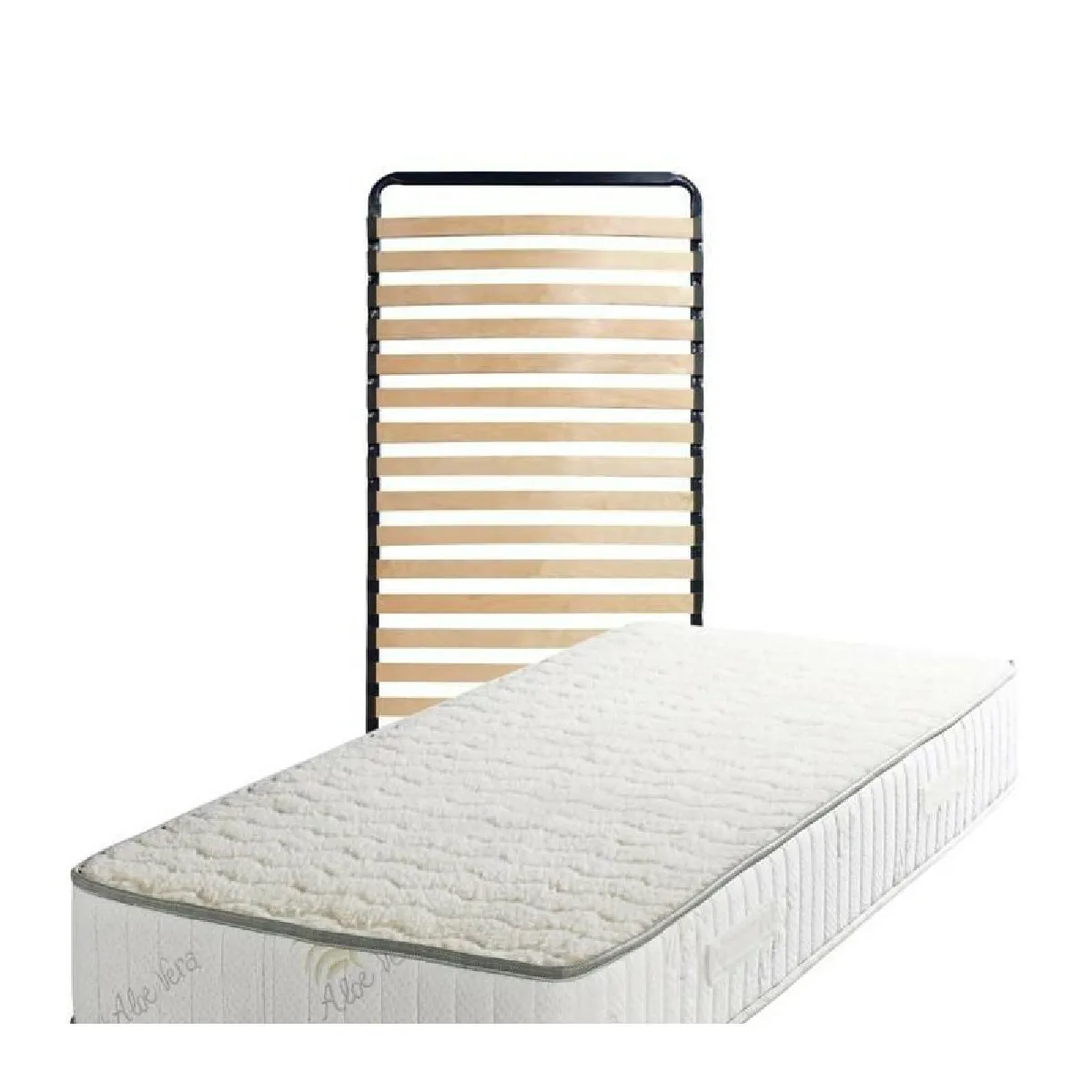 Matelas + Sommier + pieds Offerts 80x190 Mousse Poli Lattex Indéformable 23 cm Très Ferme