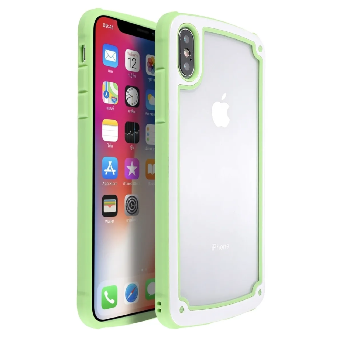 Coque Souple Pour TPU Transparente Antichoc TPU Couleur Bonbon iPhone XR Vert