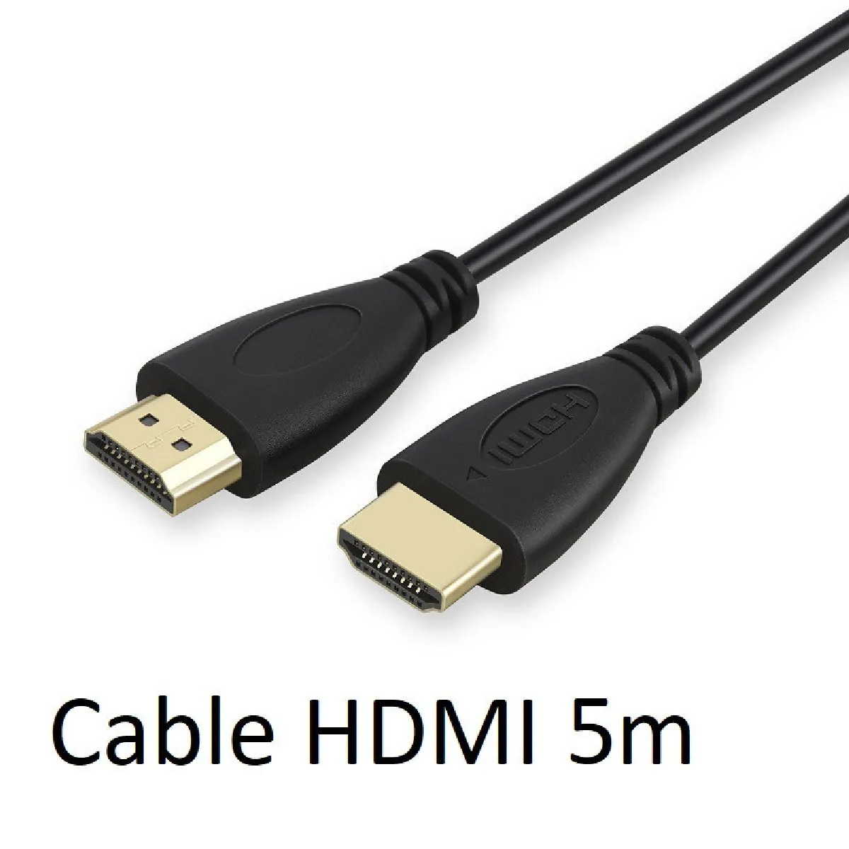 Cable HDMI Male 5m pour PS4 Console Gold 3D FULL HD 4K Television Ecran 1080p Rallonge (NOIR)