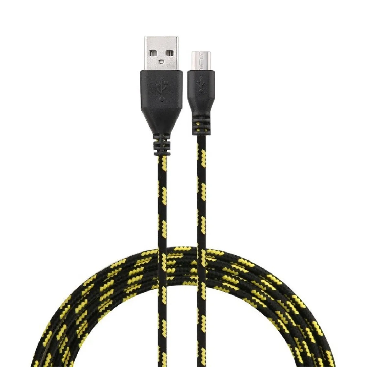 Cable Tresse pour HUAWEI MediaPad M3 3m Universel Chargeur Connecteur Micro USB Tisse Nylon (NOIR)