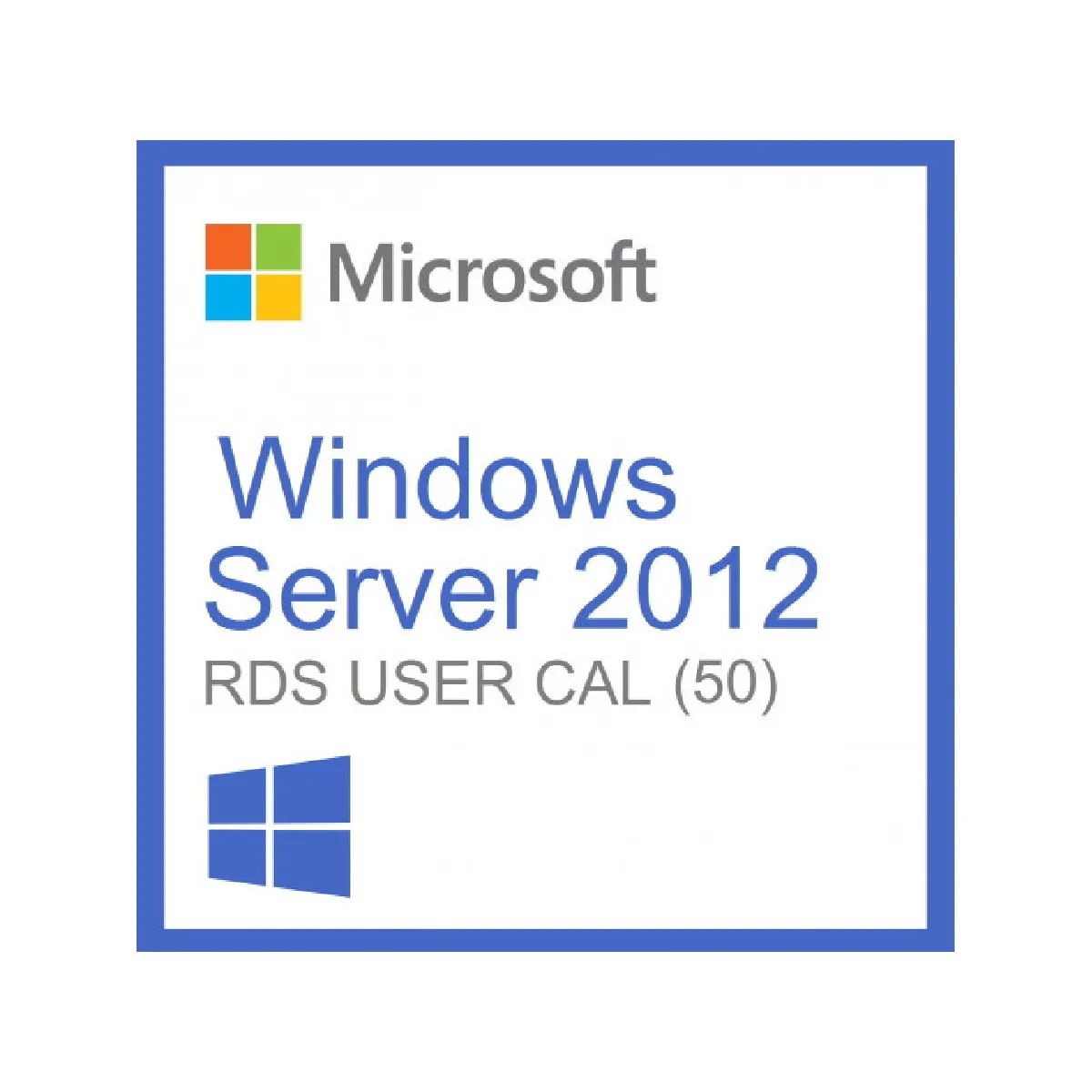 Microsoft Windows Server 2012 Remote Desktop Services (RDS) 50 user connections - Clé licence à télécharger - Livraison rapide 7/7j