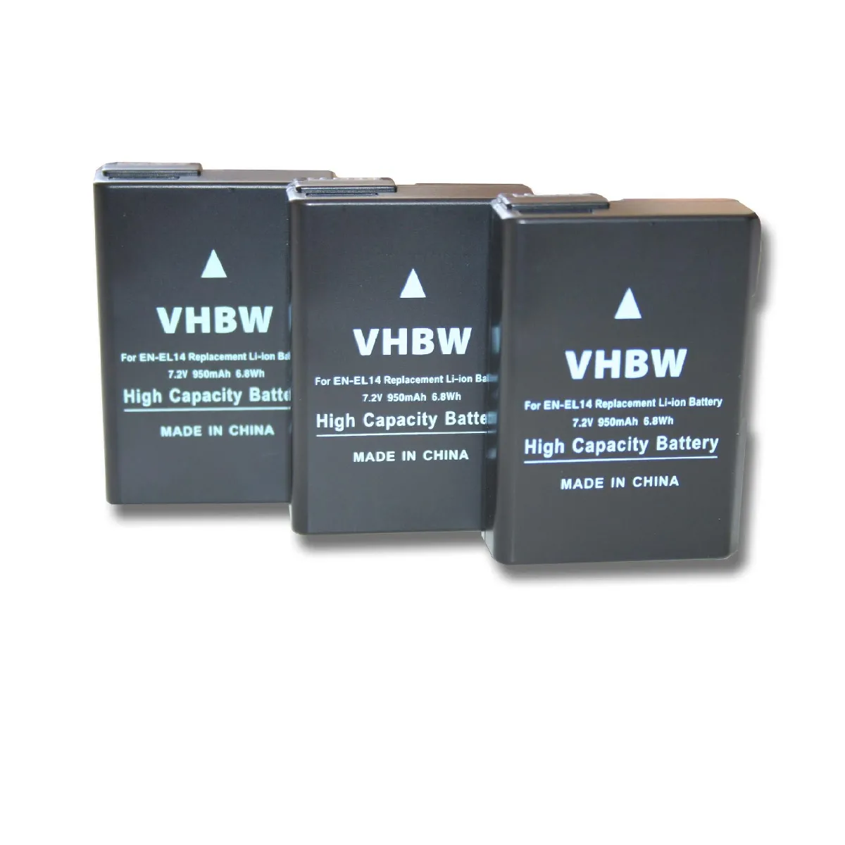 vhbw set de 3 batteriesLi-Ion 950mAh (7.4 V) pour Nikon CoolPix D3100, D3200, D5100, D5200, P7000, P7100, P7700 P7800 D5300 DSLR comme EN-EL14.