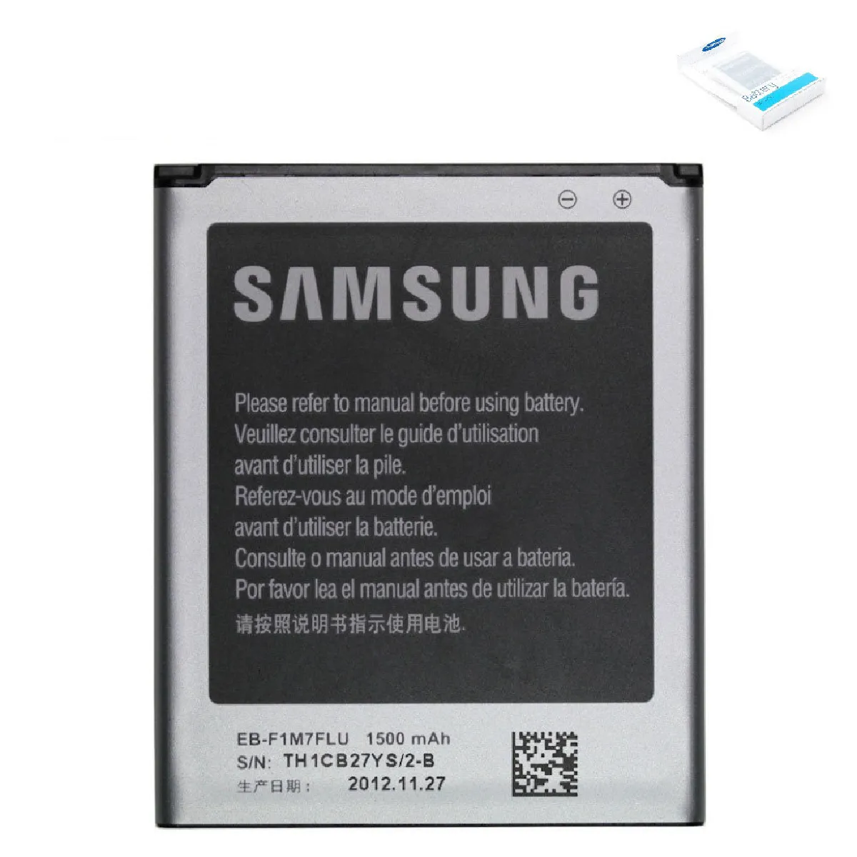 Batterie 3.7V 1500mAh 5.7Wh EB-F1M7FLUCSTD Samsung i8190 Samsung Galaxy S3 min