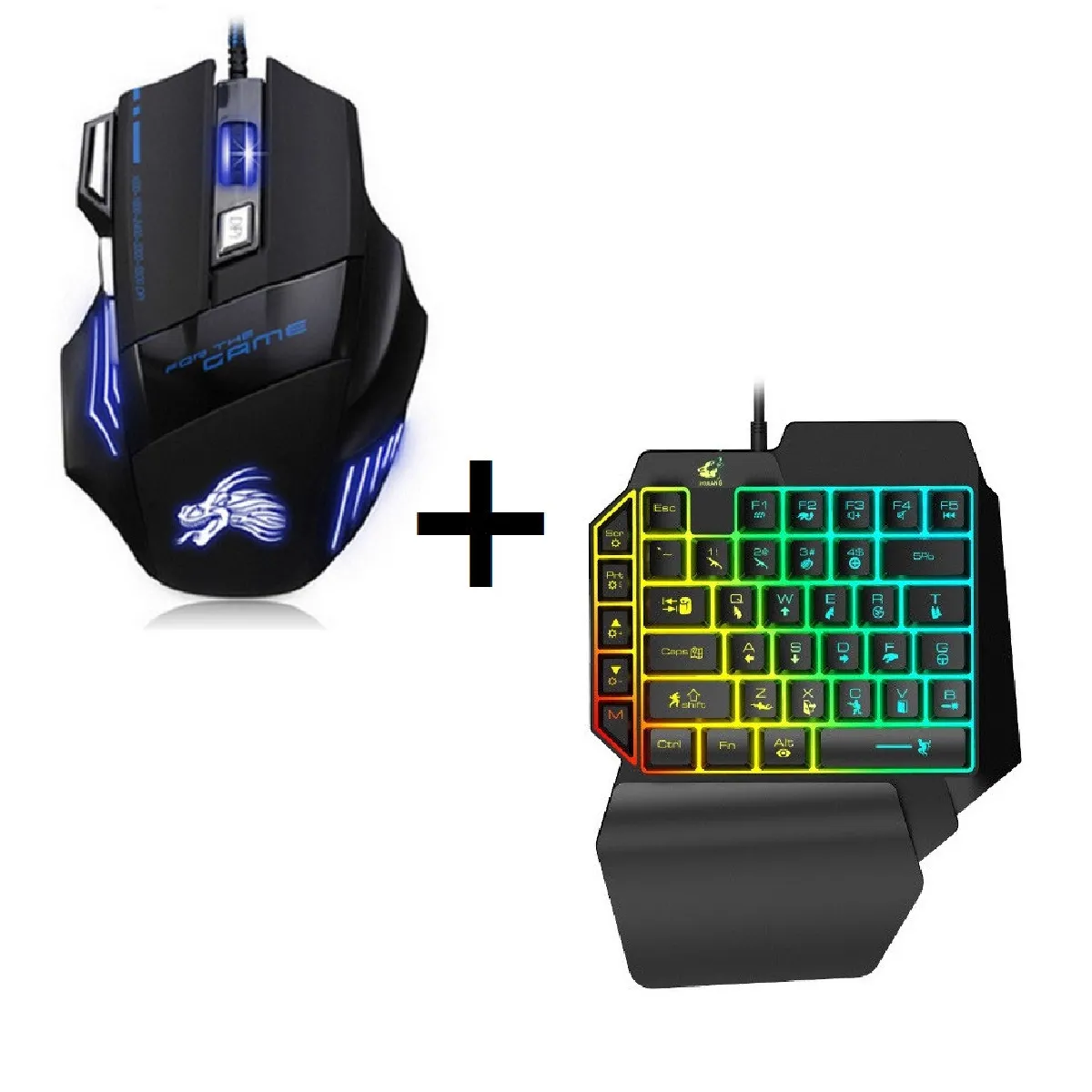 Pack Gamer pour PC ASUS VivoBook (Mini Clavier Gamer + Souris Gamer Avec Fil) QWERTY USB LED Gaming