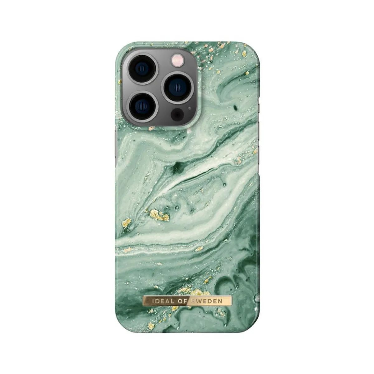 Coque iDeal of Sweden pour iPhone 14 Plus Marbre Vert