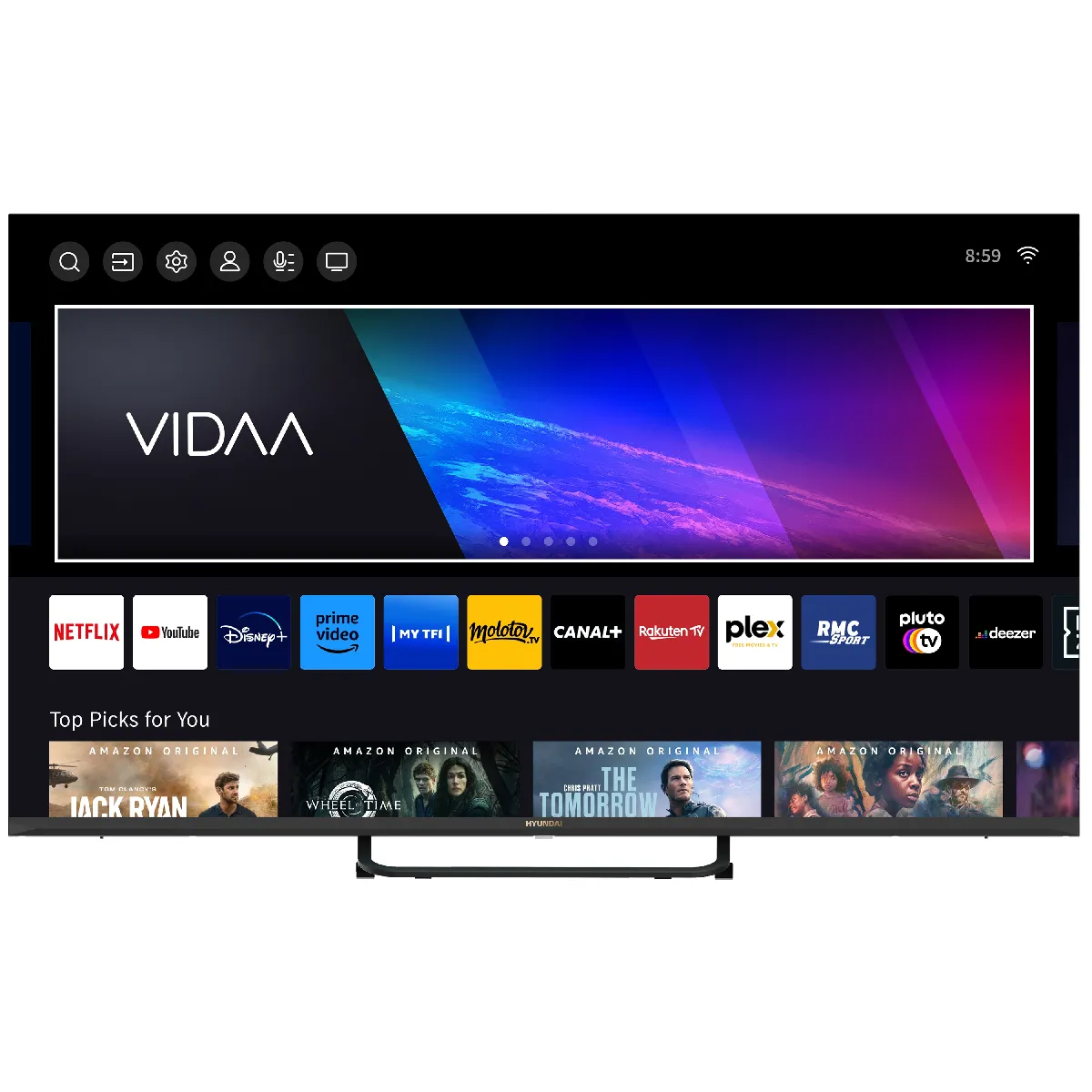 TV SMART VIDAA 43'' QLED 109 cm Netflix Youtube Prime Vidéo