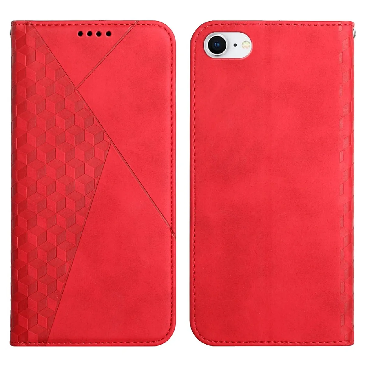 Etui en PU + TPU auto-absorbée avec support rouge pour votre Apple iPhone 6 4.7 pouces/6s 4.7 pouces/7 4.7 pouces/8 4.7 pouces/SE (2nd Generation)