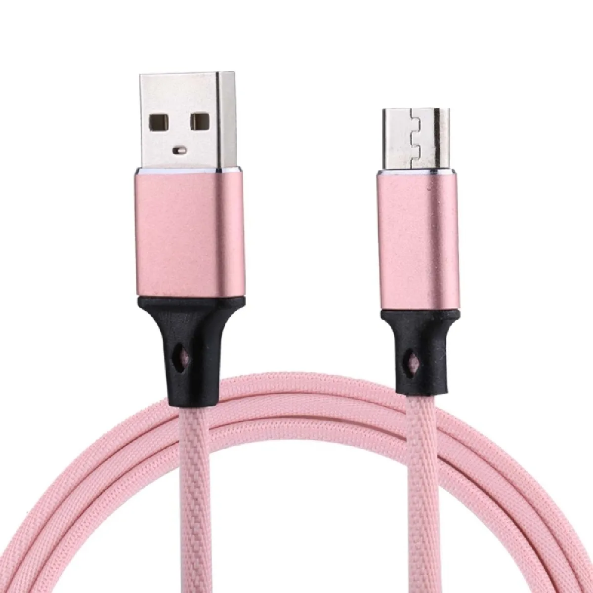 Câble rose pour Samsung Galaxy S8 et S8 + / LG G6 / Huawei P10 P10 Plus / Xiaomi Mi 6 Max 2 autres Smartphones 1m 2A Sortie USB à Micro USB Nylon Weave Style de Charge de Synchronisation de Données,