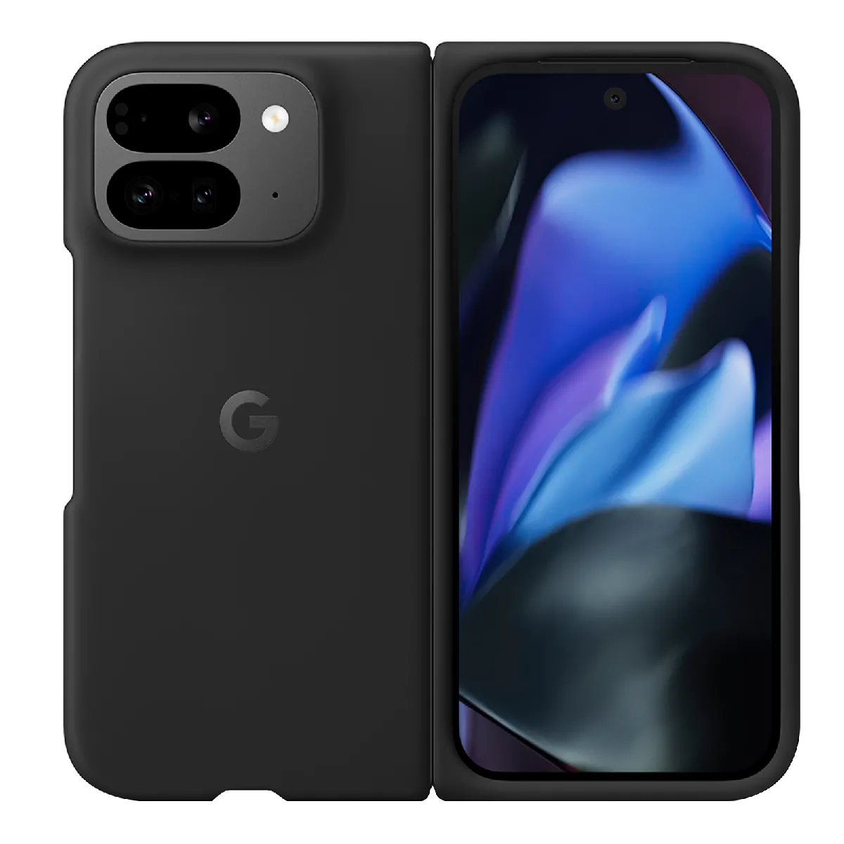 Google Coque d'origine Google Pixel 9 Pro Fold Mat Soft Touch Caméra Protégée Noir