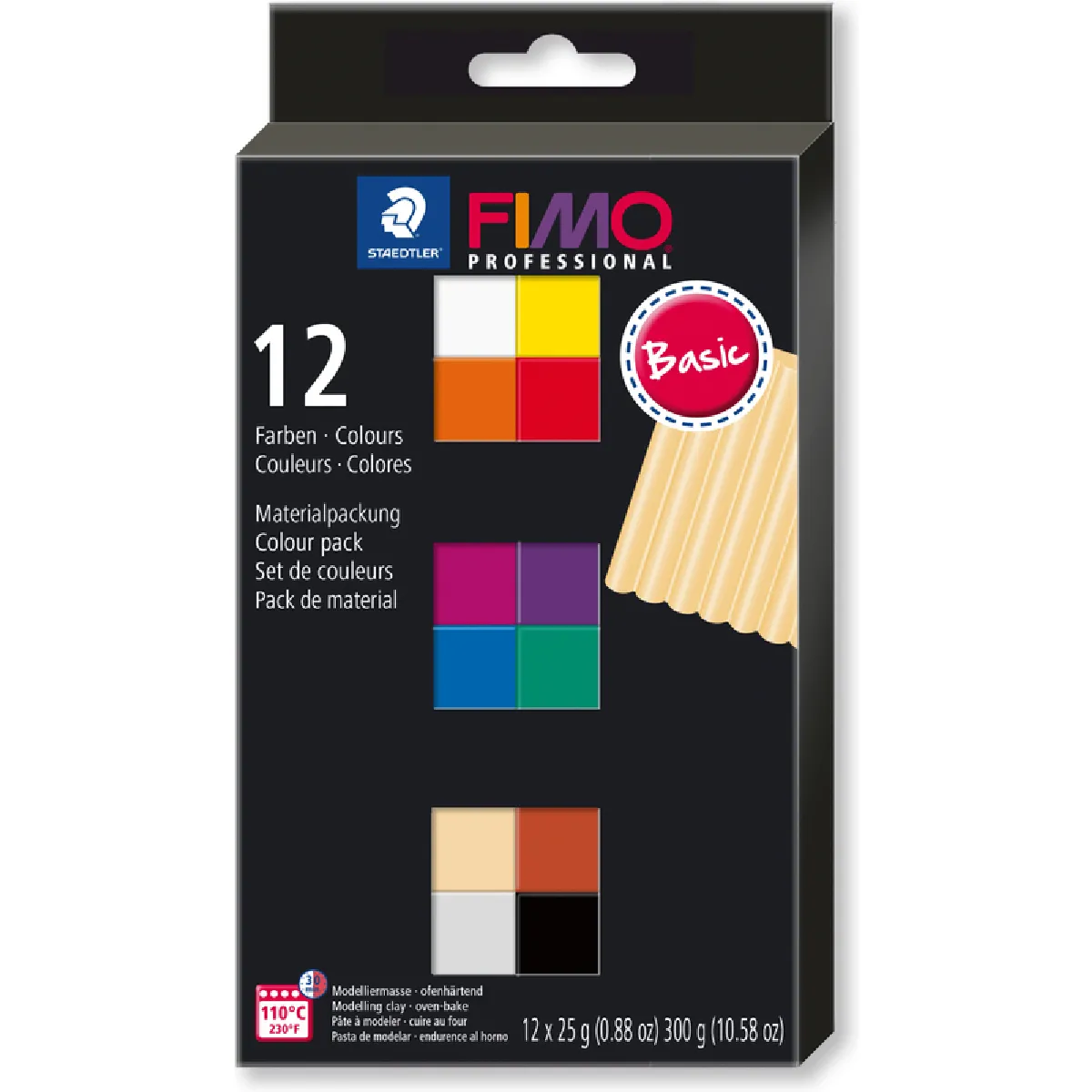 FIMO PROFESSIONAL Kit de pâte à modeler, kit de 12 ()