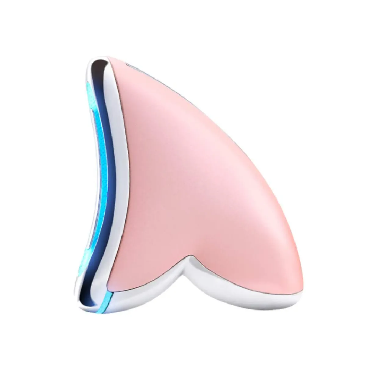 Masseur facial à LED, appareil de raffermissement de la peau, appareil de beauté raffermissant en forme de V pour le lifting du cou, rides anti-âge à chaleur magnétique de 45 ± 5 , 3 modes, chargement USB(Rose)