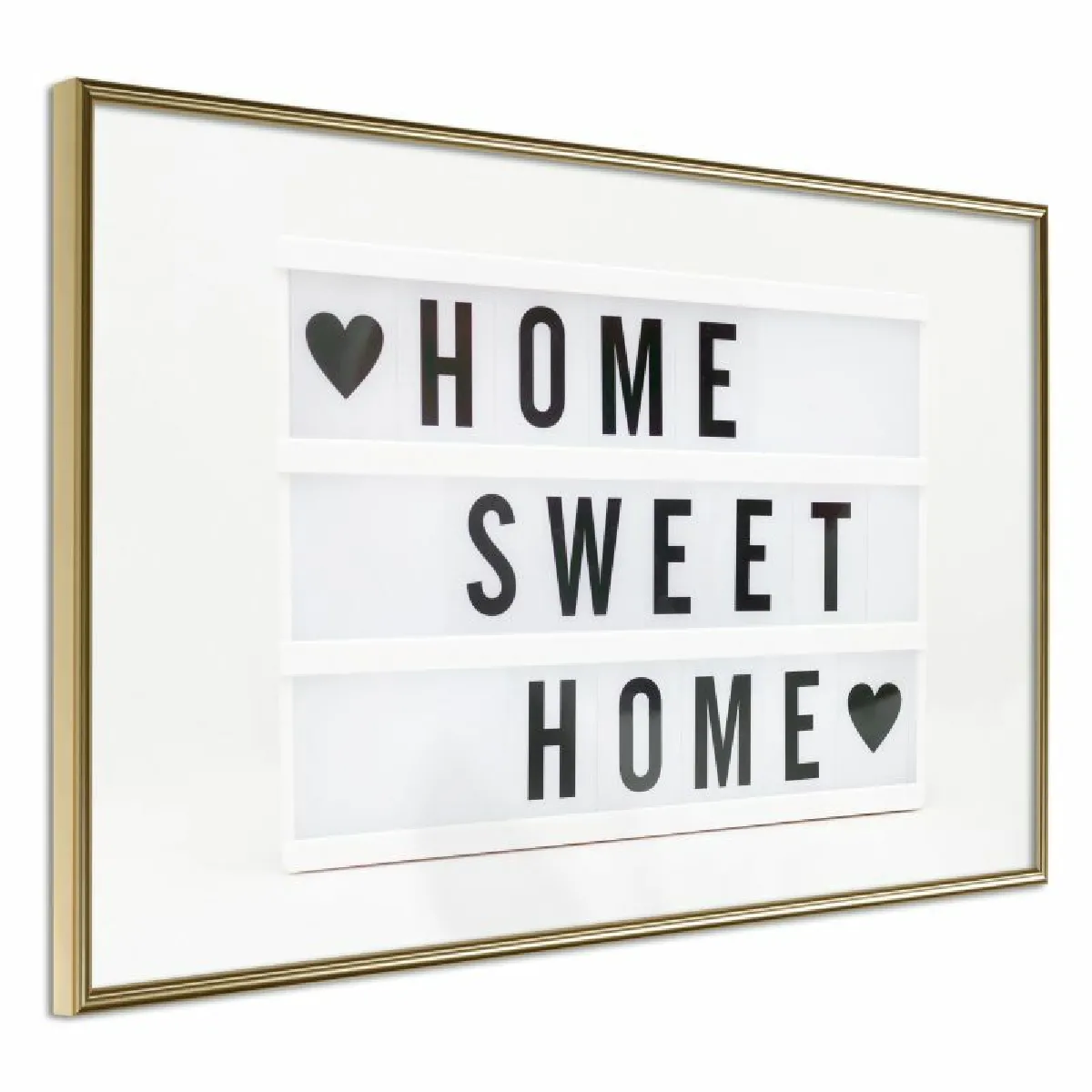 Affiche Murale Encadrée There is No Place Like Home 30 x 20 cm Or