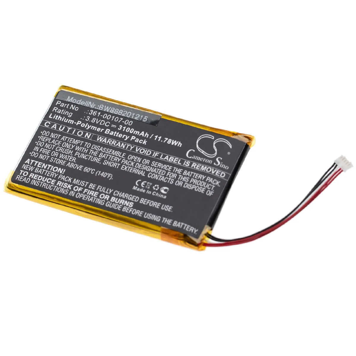 vhbw batterie compatible avec Garmin GPSMAP 66i, 86s, GPSMAP 86sc, GPSMAP 86sci, inReach SE système de navigation GPS (3100mAh, 3,8V, Li-Polymère)