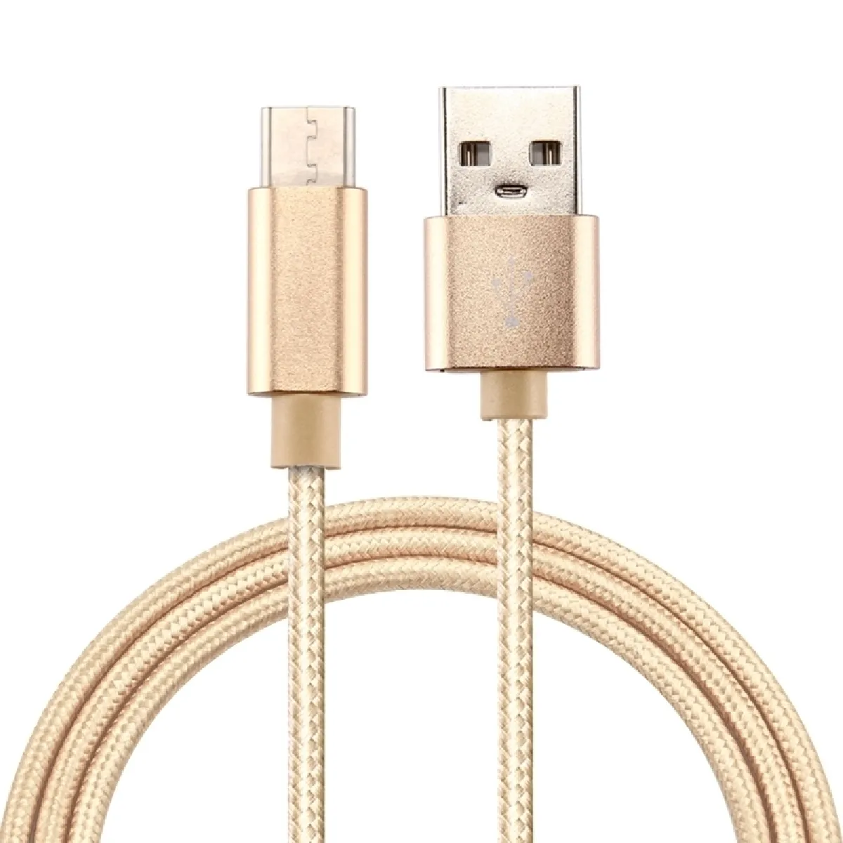 Câble or pour Samsung Galaxy S8 et S8 + / LG G6 / Huawei P10 P10 Plus / Oneplus 5 / Xiaomi Mi6 Max 2 / autres smartphones Tricot Texture USB vers USB-C / Type-C de chargement de synchronisation de données, longueur de câble: 1 m,