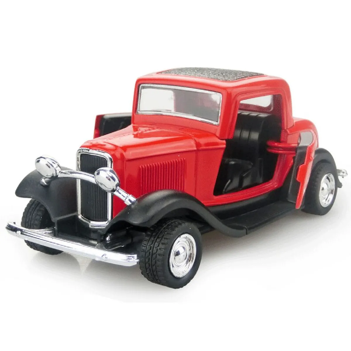 1: 32 Jouet en alliage retiré émulation haute Ford Pickup Truck Vin Voiture à deux portes Moulée sous pression Miniature Modèle Garçon Enfant Cadeau(Rouge)