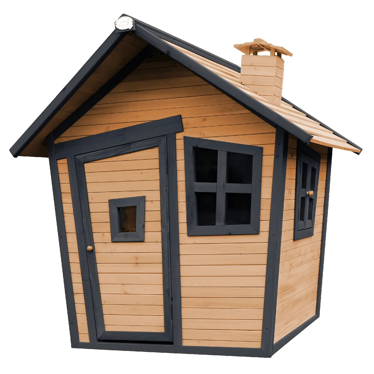 AXI Alice Maison Enfant en Bois FSC   Maison de Jeux pour l'extérieur / Jardin en Anthracite & Marron   Maisonnette / Cabane de Jeu avec des fenêtres