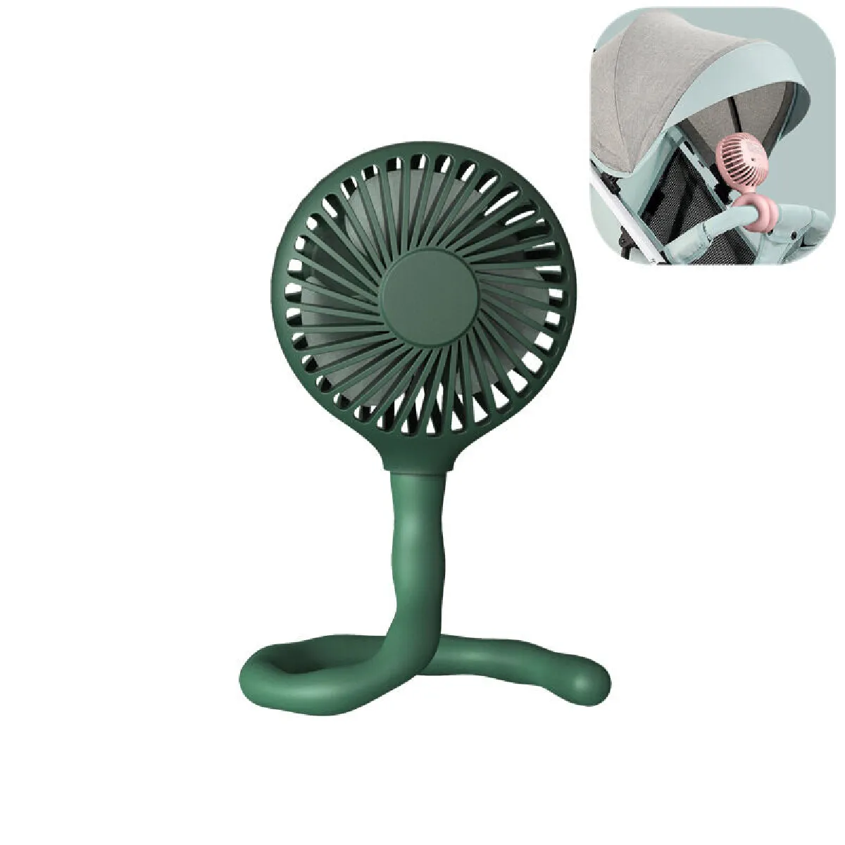 IPRee Ventilateur de Poche Silencieux Ventilateur de Tente Portable Petit Ventilador Ventilateur de Chariot pour Bébé pour Chambre de Bureau en Plein Air