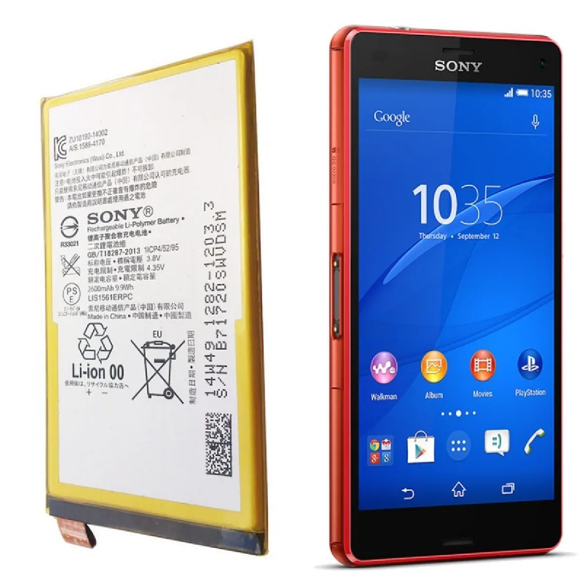 Batterie li-ion pour SONY XPERIA Z3 COMPACT LIS1561ERPC 2600mAh