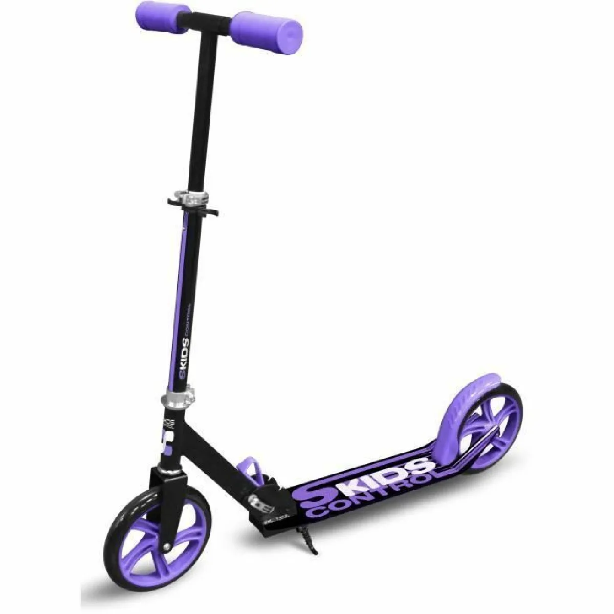 UNIVERSAL - Trottinette pliable ajustable 200mm avec béquille Mauve SKIDS CONTROL