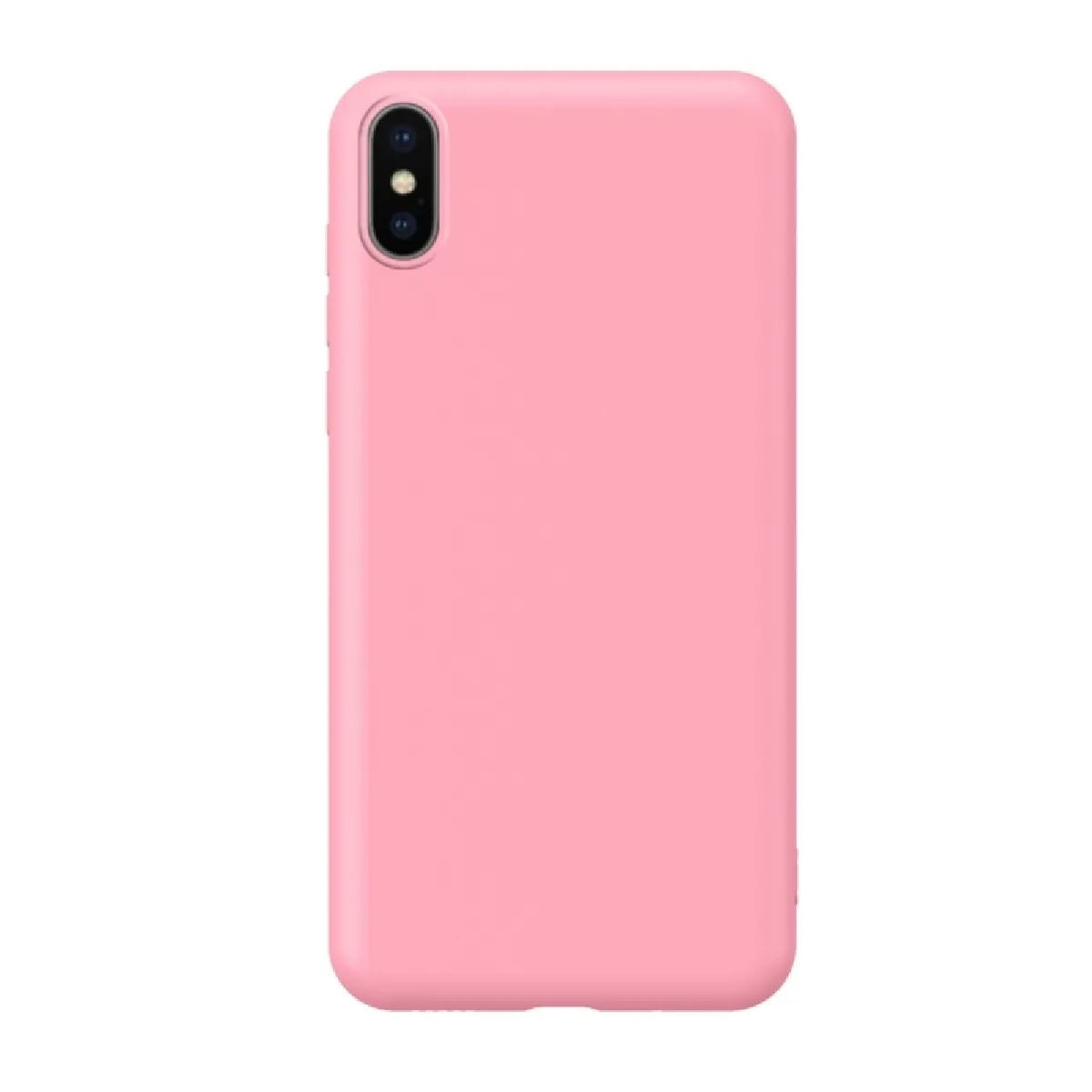 Coque Souple Ultra-mince liquide tout en silicone cas de téléphone portable tout respectant l'environnement peut être lavé cas de pour iphone xr rose