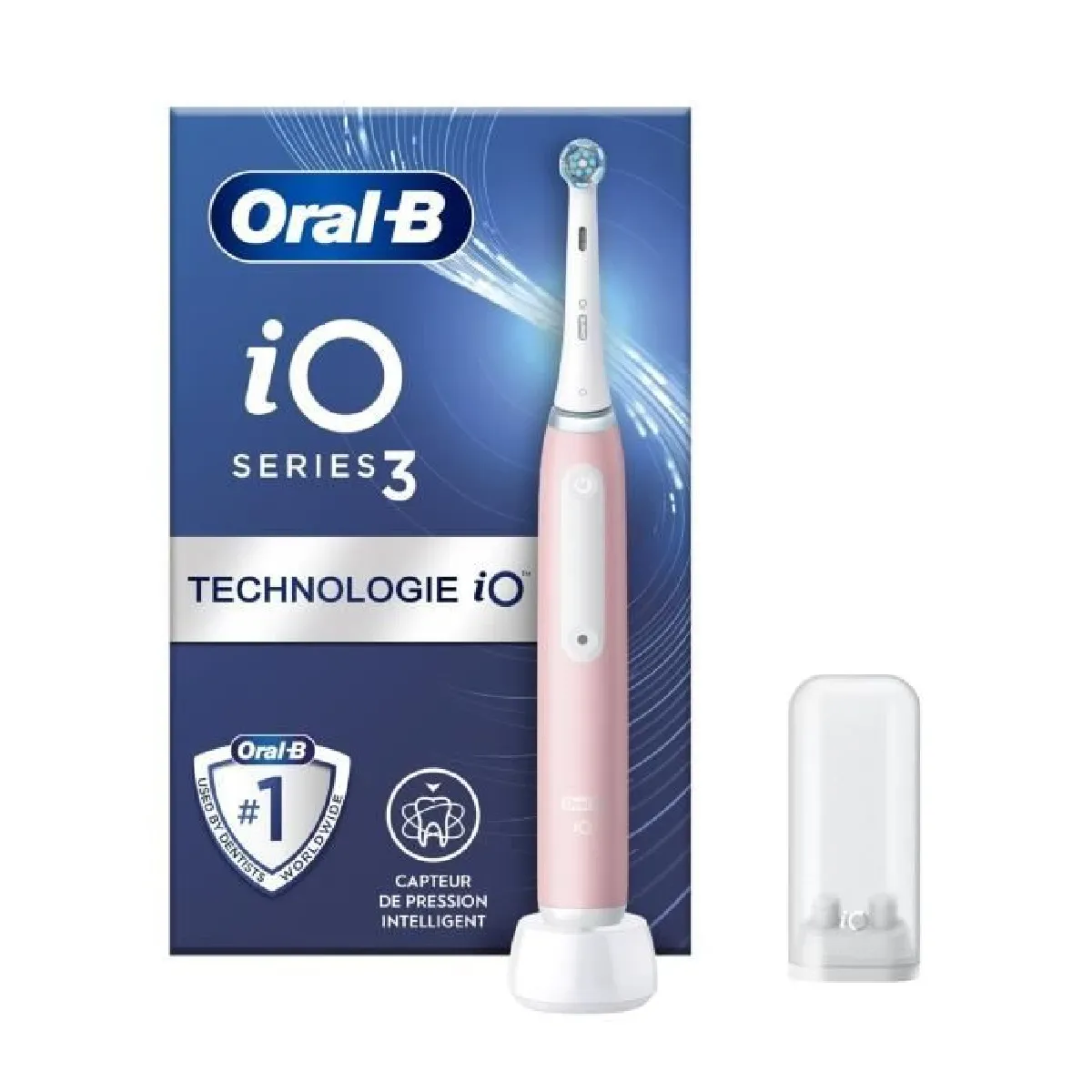 Brosse a dents électrique - ORAL-B - iO3 - Rose - 3D oscillo-rotations/pulsations - A batterie