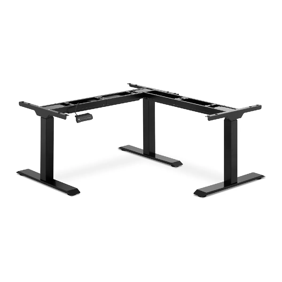 Bureau d'angle assis-debout (piètement) - hauteur : 58 - 123 cm - largeur : 90 - 150 cm (gauche) / 110 - 190 cm (droite) - angle : 90° - 150 kg 14_0005936