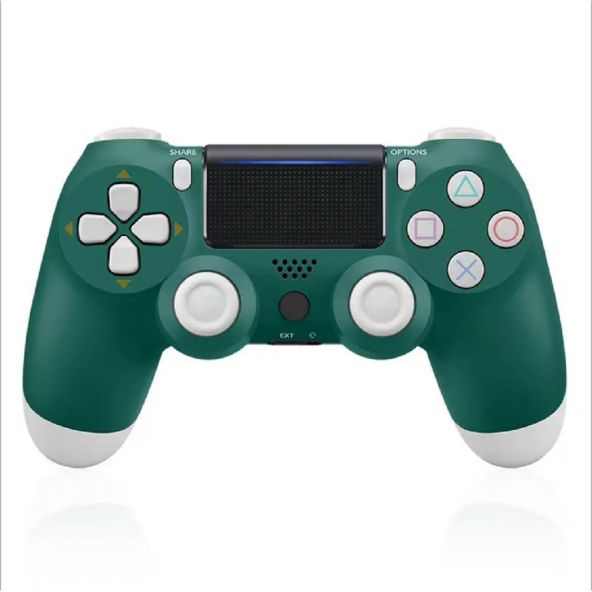 Ps4 Manette de jeu Ecran Tactile Avec Double Vibration Sans Fil Bluetooth vert