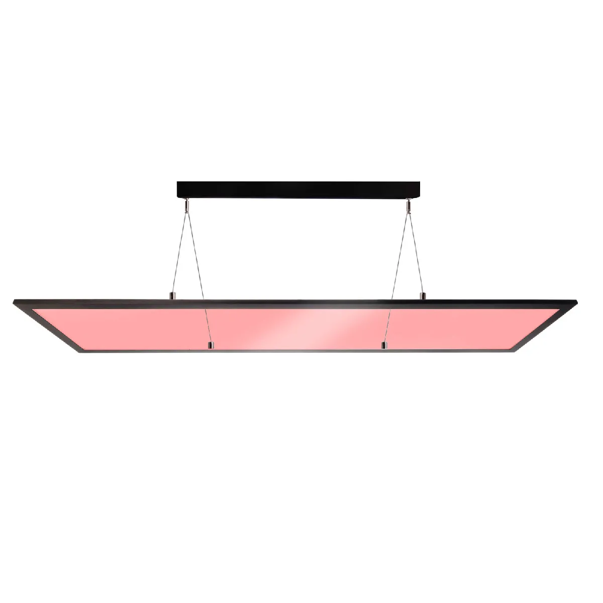 Panneau suspendu rectangulaire à LED 63W 24V suspension colorée RGB 4000K dimmable dual emission shop 120x30cm NOIR