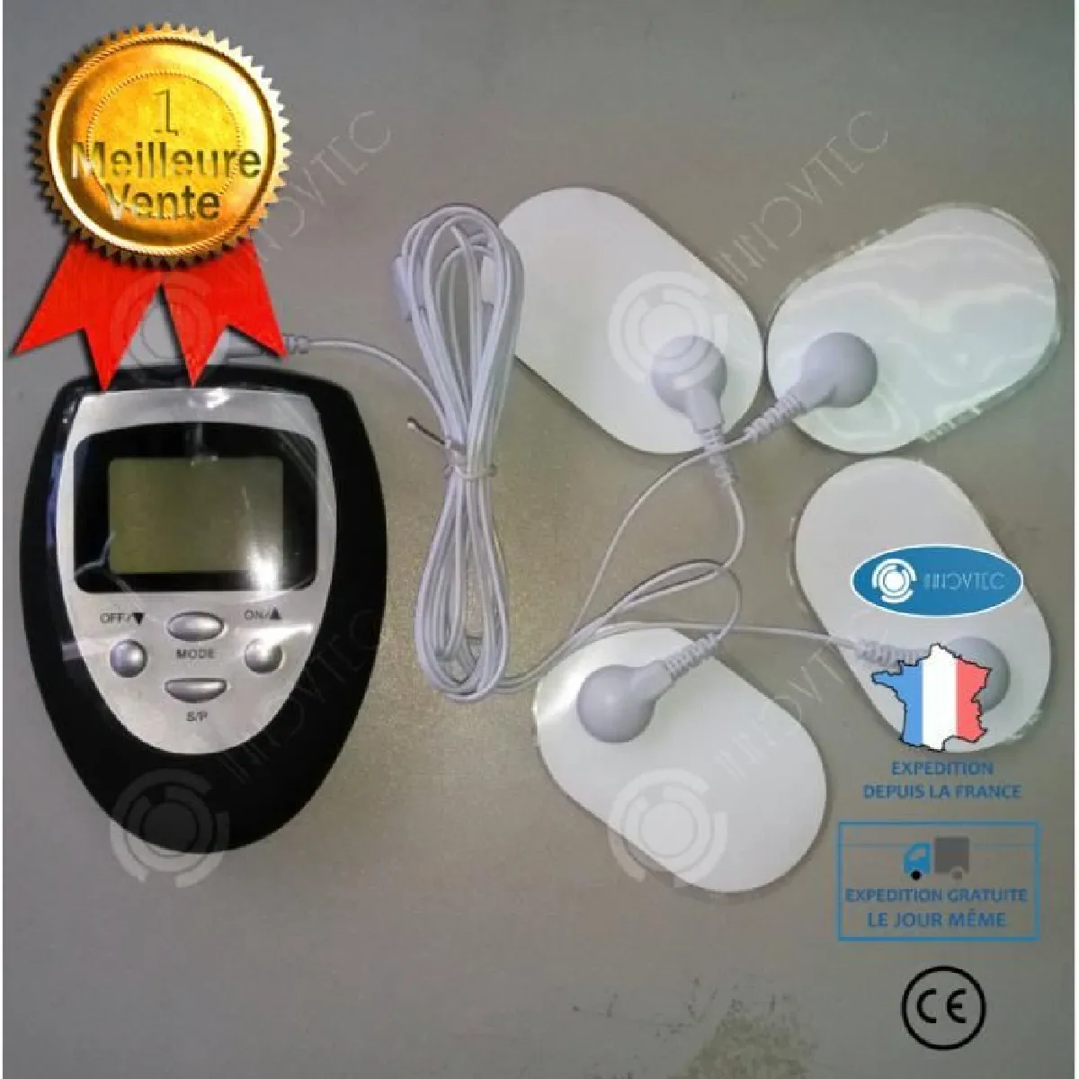 INN 6 modes batterie masseur impulsion électronique point d'acupuncture méridien patch de massage instrument impulsion massage