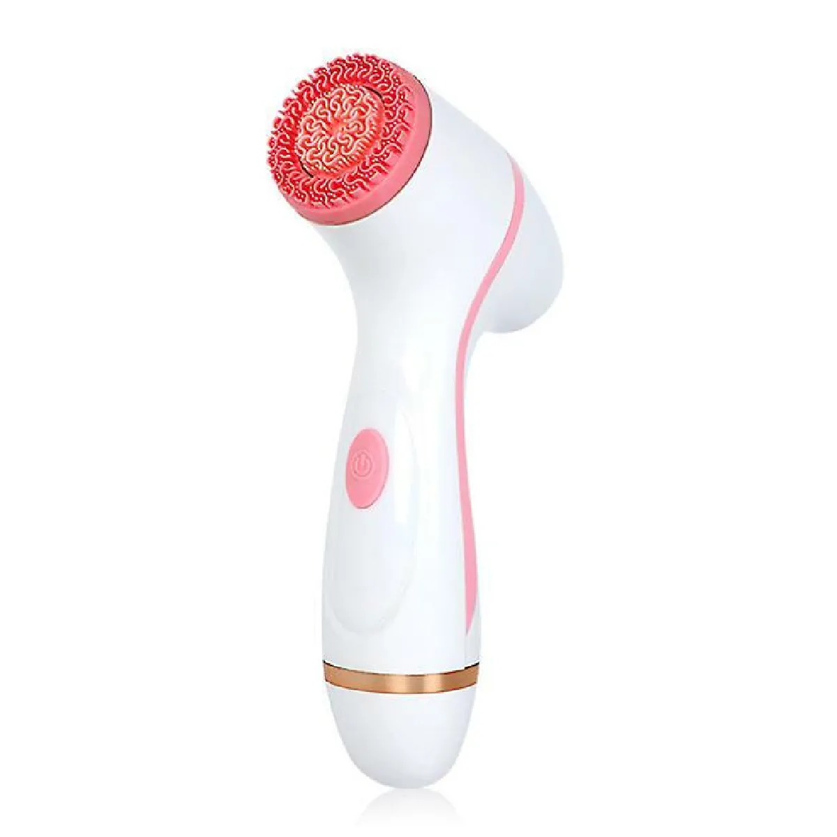 Brosse nettoyante pour le visage en silicone Brosse nettoyante pour le visage USB électrique nettoyante exfoliante,Rose