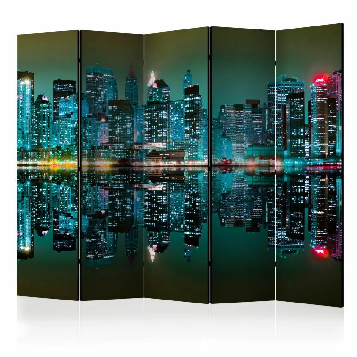 Paravent 5 Volets Gold Reflections NYC 172x225cm