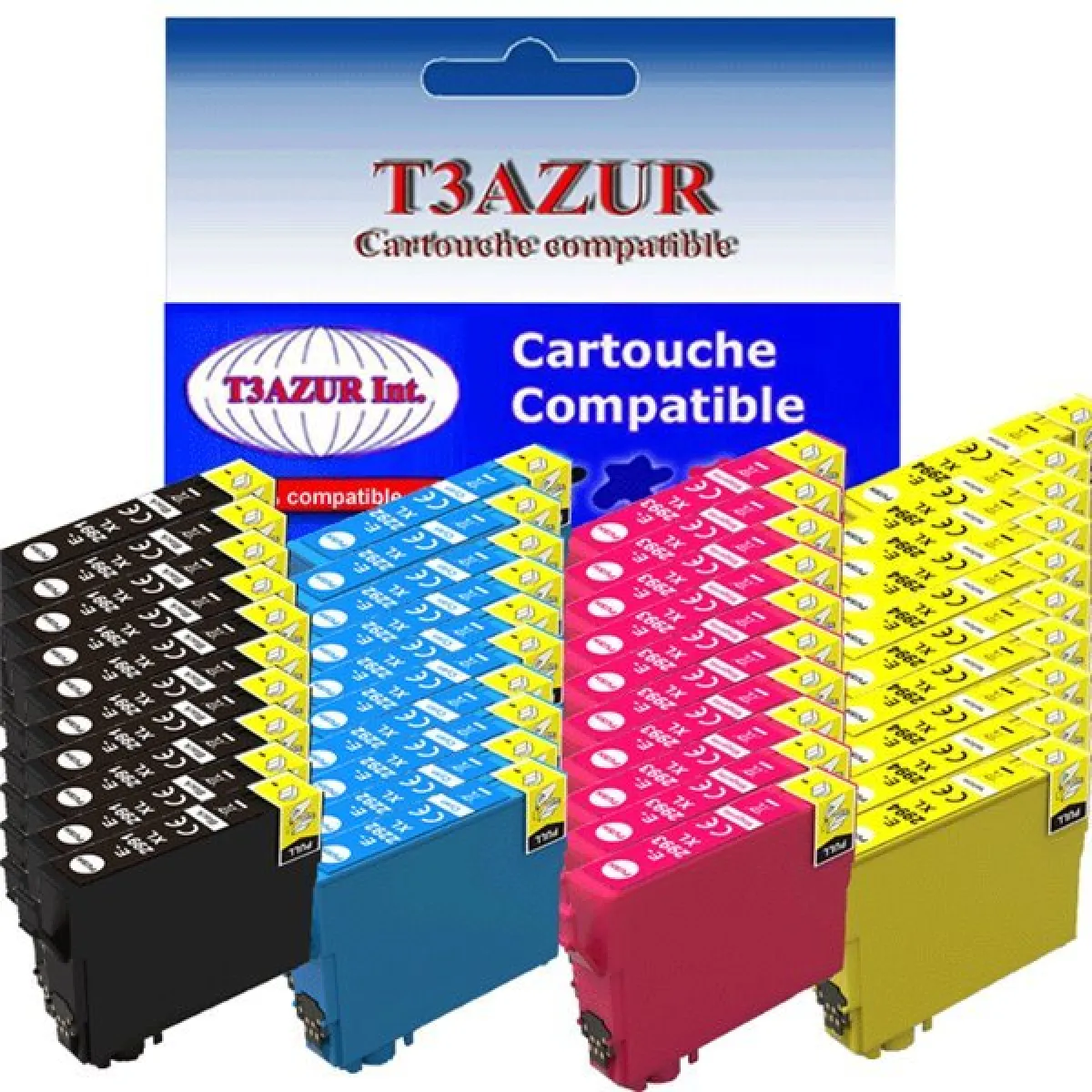 T3AZUR 40 cartouches d'encre compatibles 29XL pour Epson Expression Home XP345, XP352, XP 345, XP 352