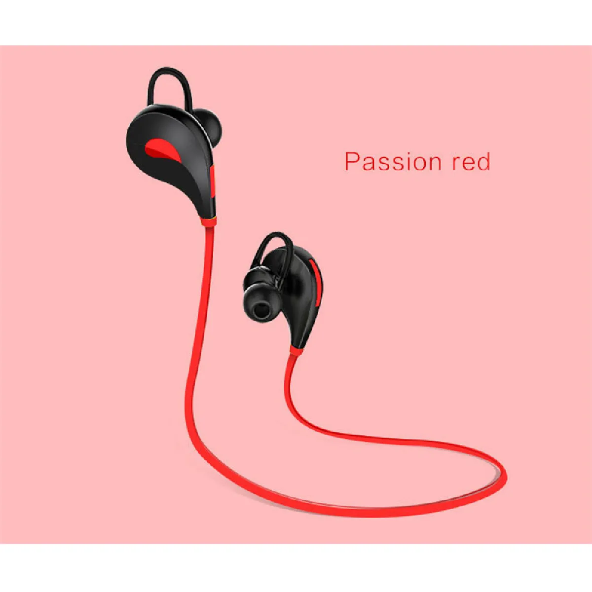 Ecouteurs Bluetooth Sport pour GOOGLE Pixel 3 Smartphone Sans Fil Bouton Son Kit Main Libre INTRA AURICULAIRE Universel (ROUGE)