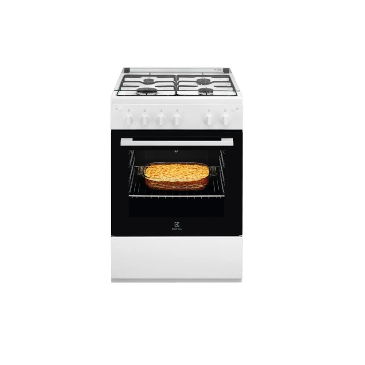 Cuisinière gaz 54l 4 feux blanc - EKG604000W - ELECTROLUX