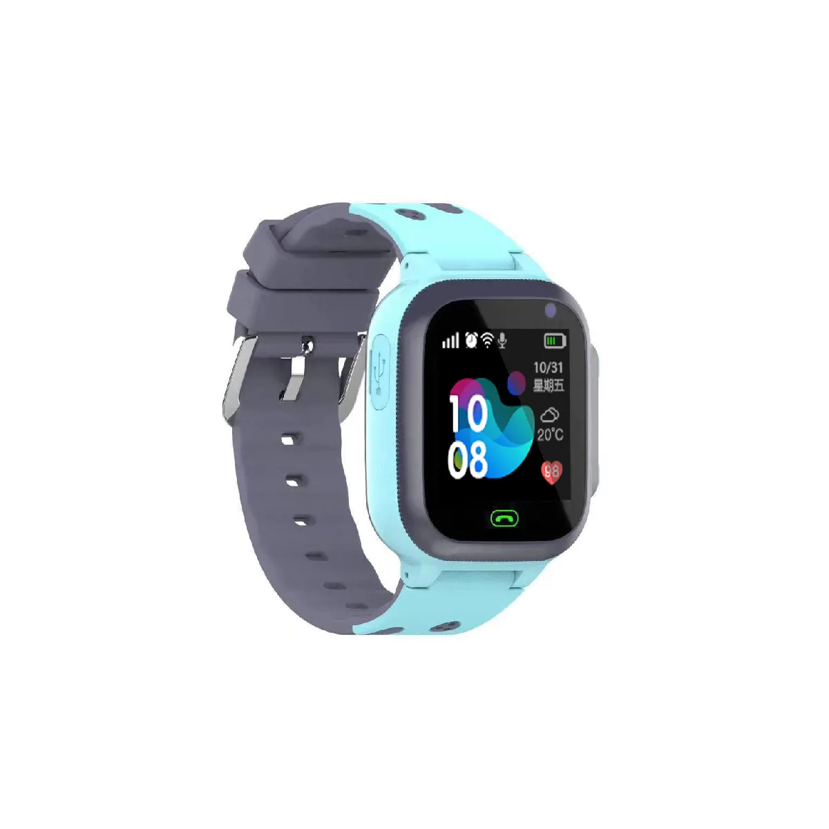 Smartwatch Kids Call Kids SOS Lost Smartwatch Baby 2G SIM Card Clock Location Tracker   Smartwatches (Bleu)