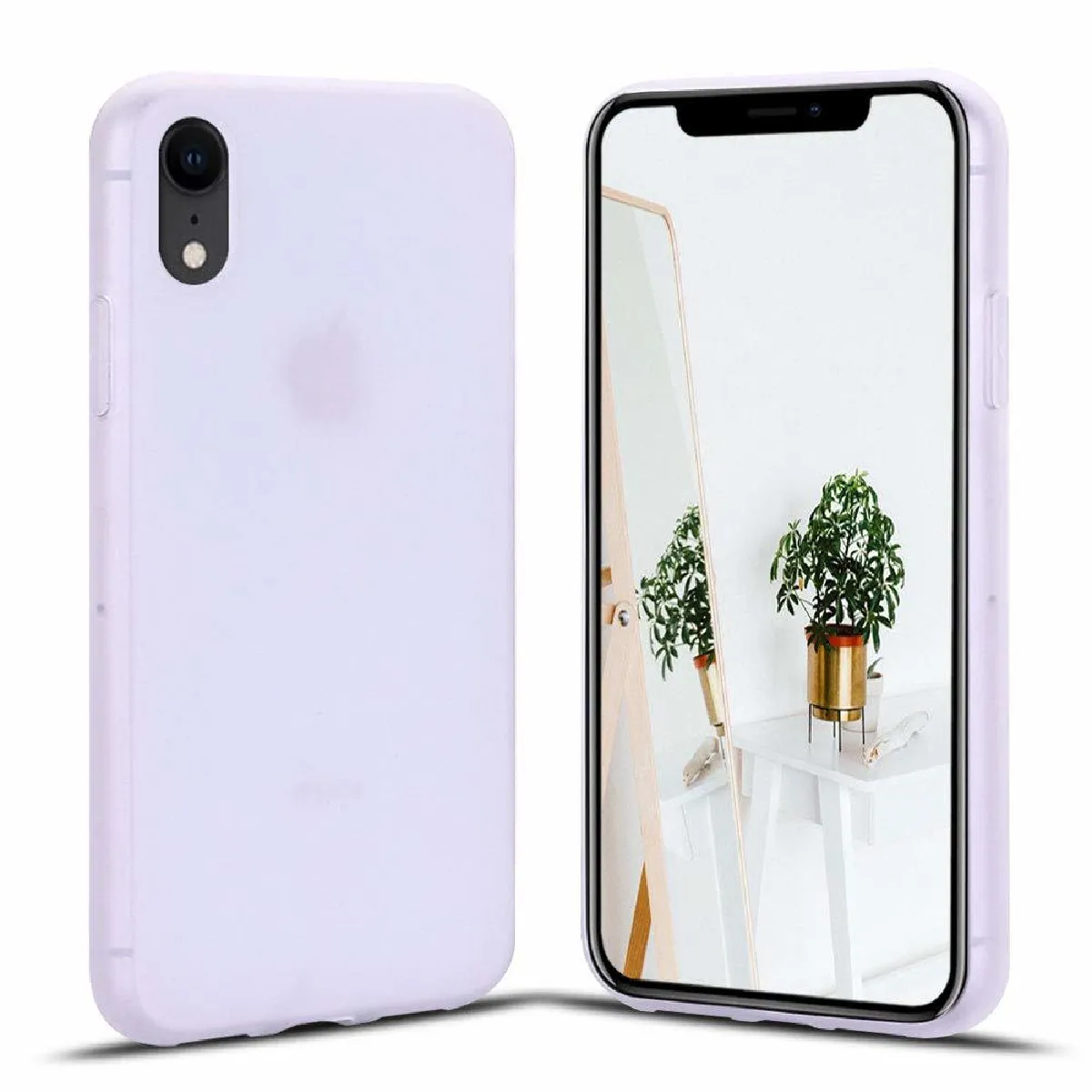 Coque de protection pour mobile iPhone XR Blanche souple silicone - Visiodirect -