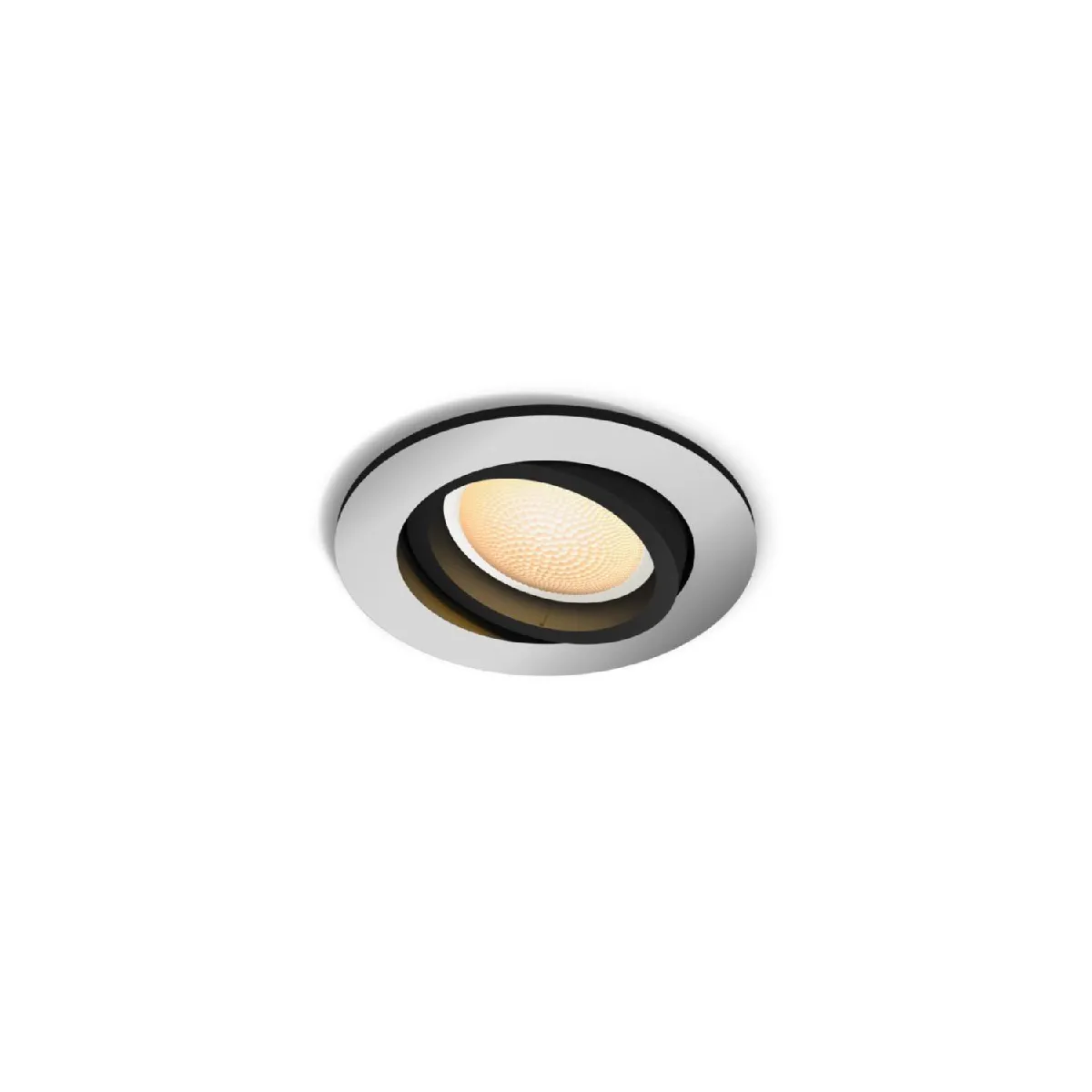 Ledkia Spot Downlight White Ambiance Milliskin GU10 Hue Coupe Ø 70mm Aluminium