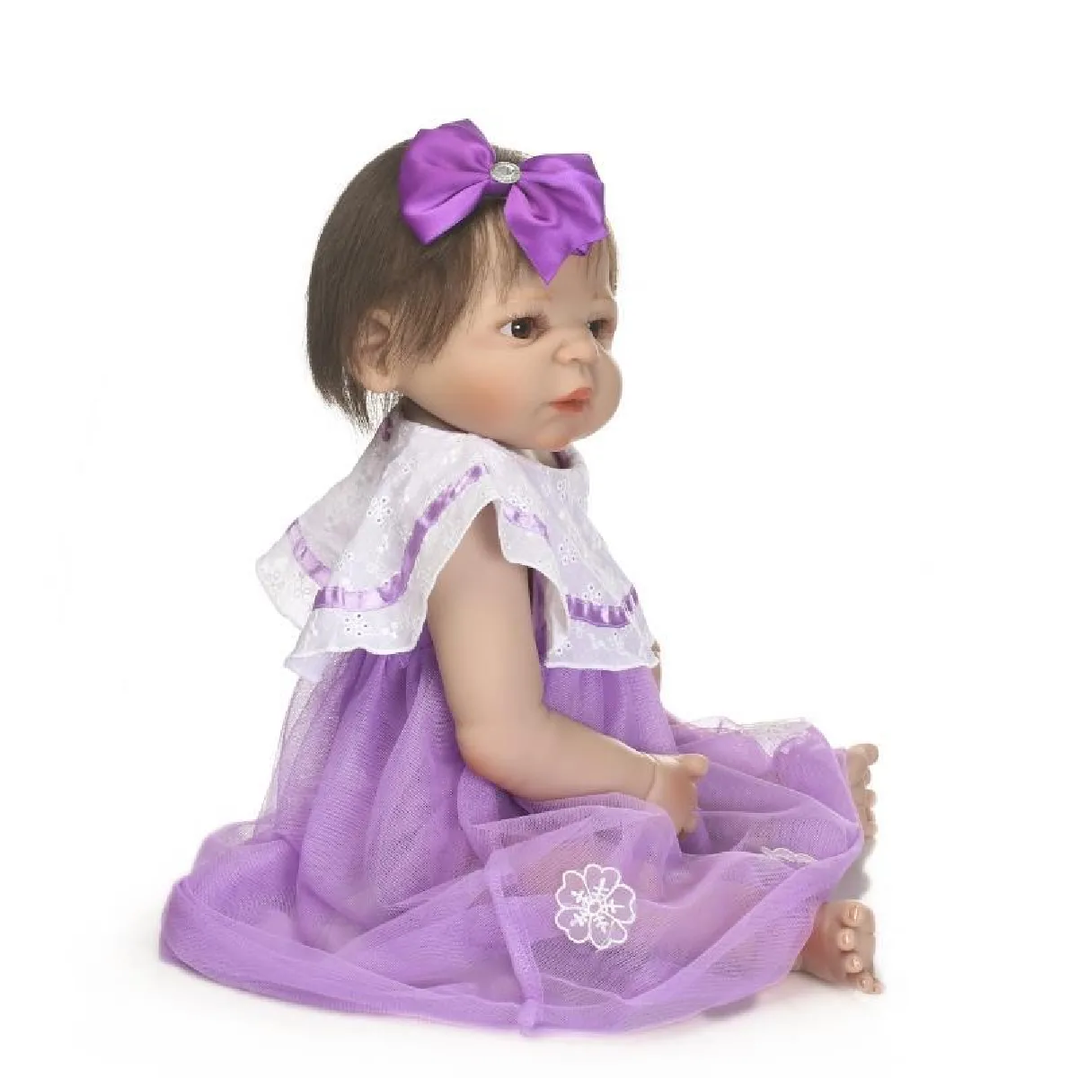 Poupée bébé régénérée quai silicone souple 22/55 cm réaliste poupée jeune fille mariée.