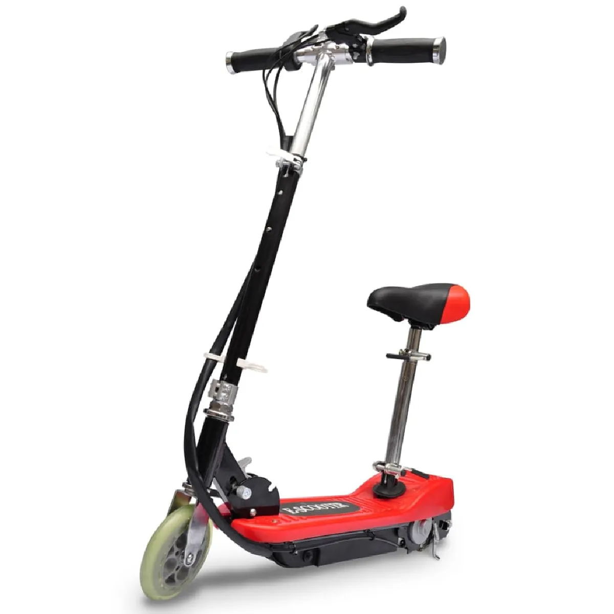 Trottinette électrique avec siège 120 watts rouge 02_0004593