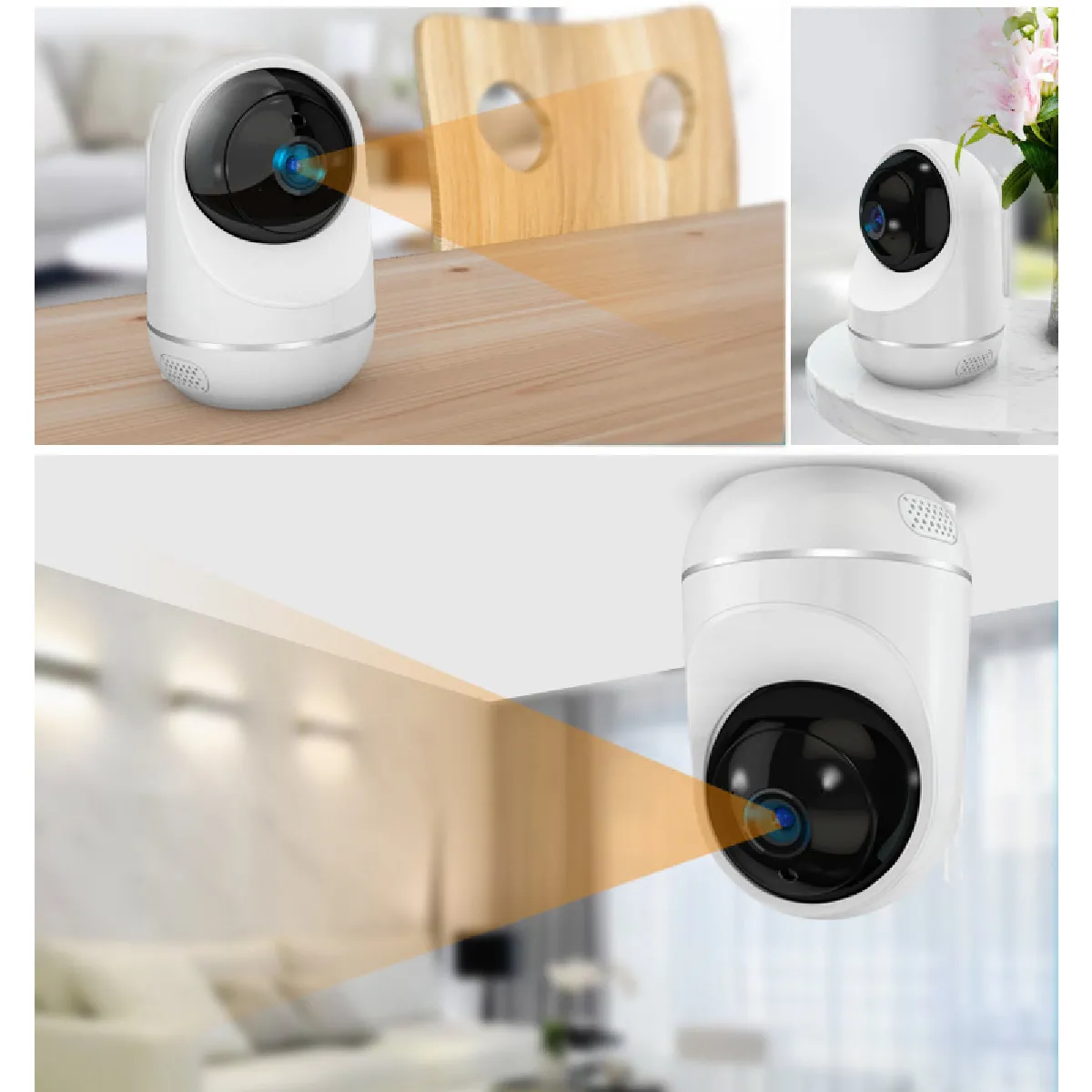 Intérieur Home Mini Baby Monitor Pet IP Camera WiFi Camera Sécurité CCTV Caméra avec   Caméras de Surveillance