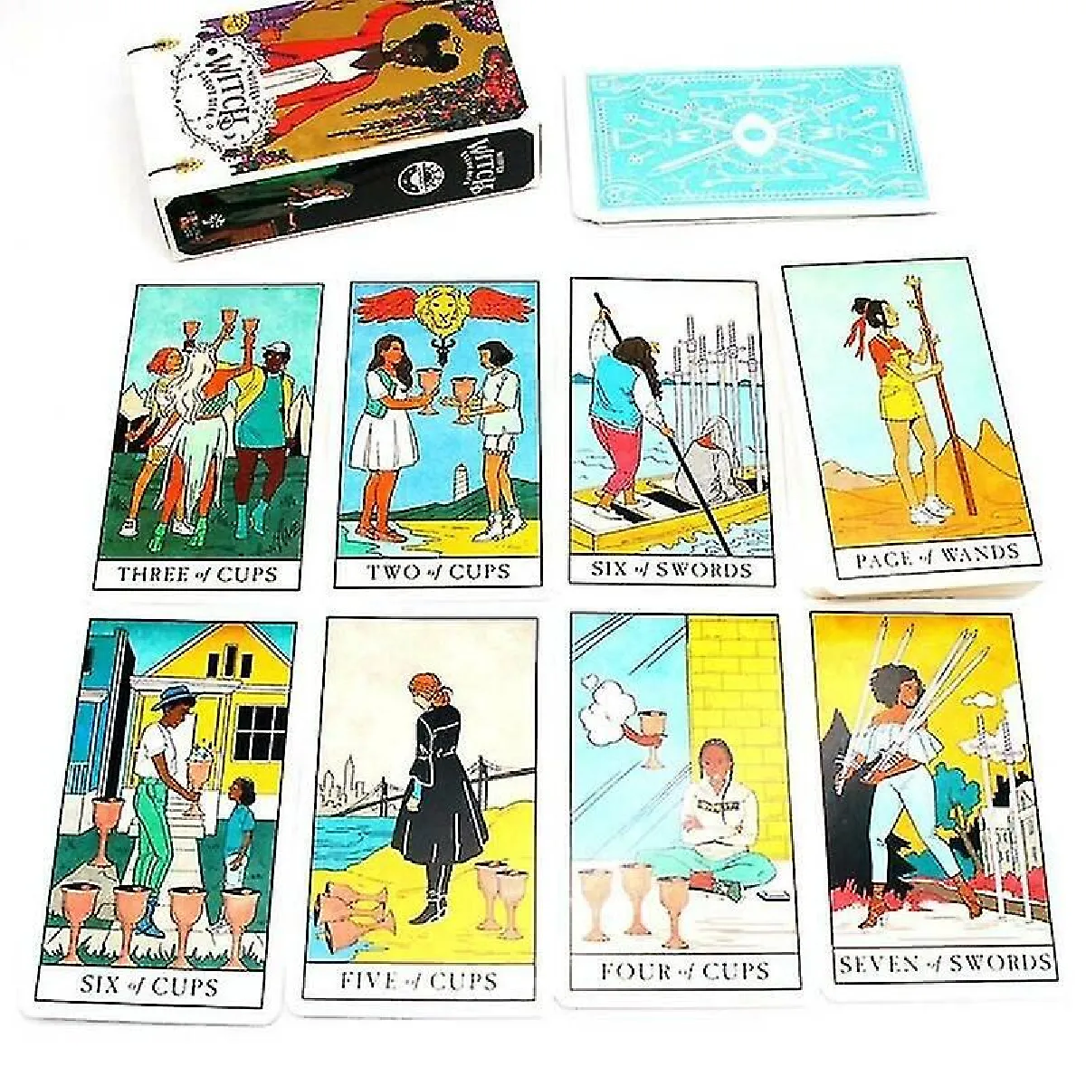 78 Deck de carte de tarot de sorcière moderne toutes les femelles Rider Waite Imagery Party Game Give