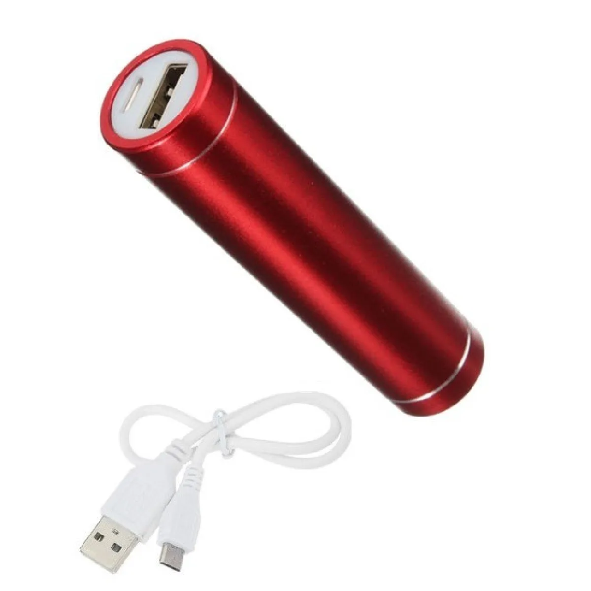 Batterie Chargeur Externe pour SAMSUNG Galaxy A6 Universel Power Bank 2600mAh avec Cable USB/Mirco USB Secours Telephone (ROUGE)