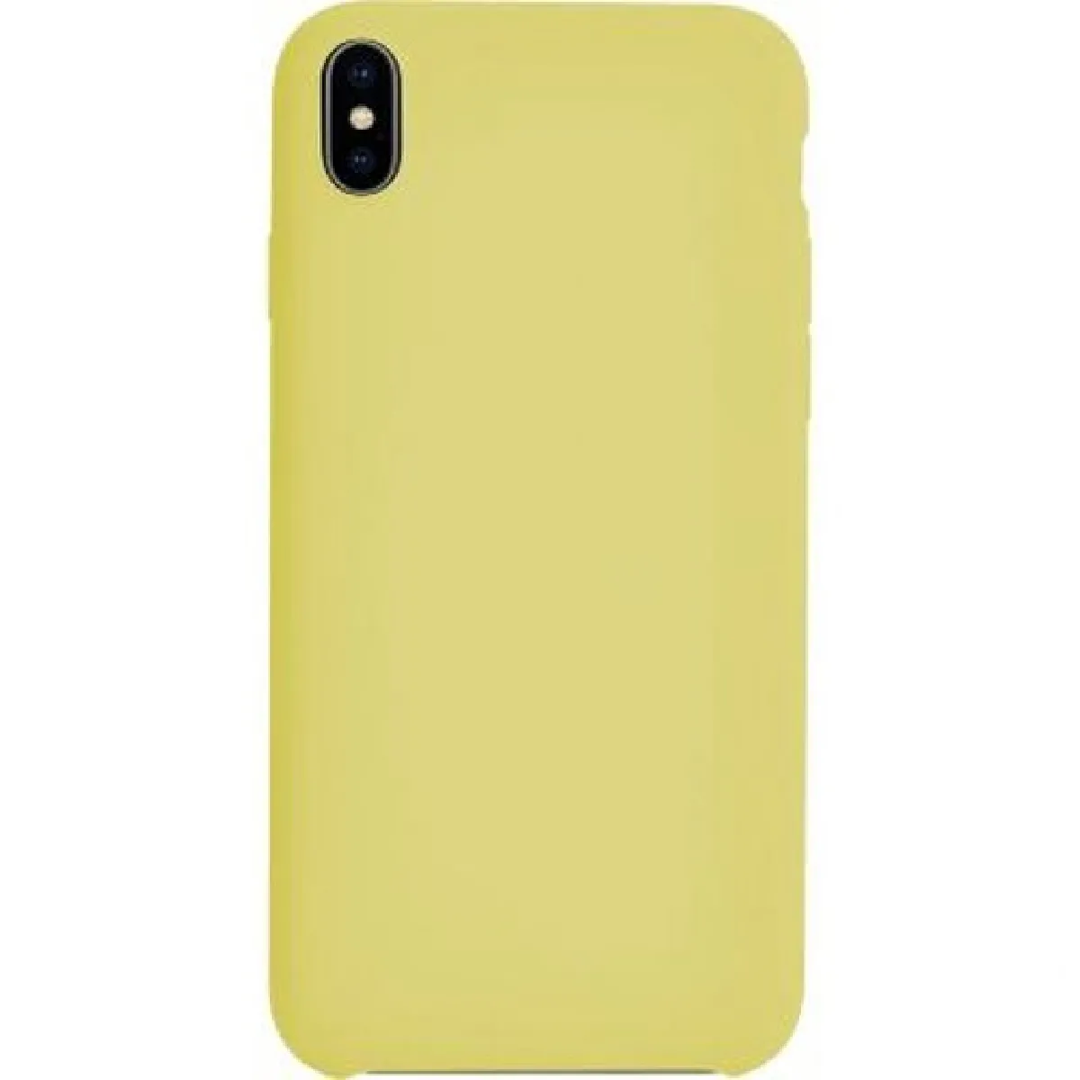 BigBen Connected Coque pour iPhone XS Max Rigide Soft touch en Silicone Jaune