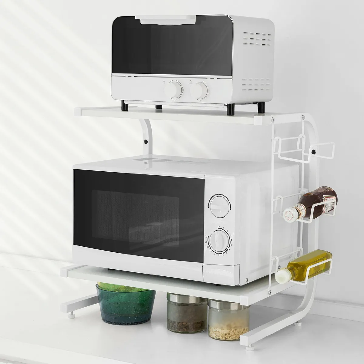 SoBuy FRG092-W Étagères micro ondes de cuisine Mini-étagère Four Micro-ondes